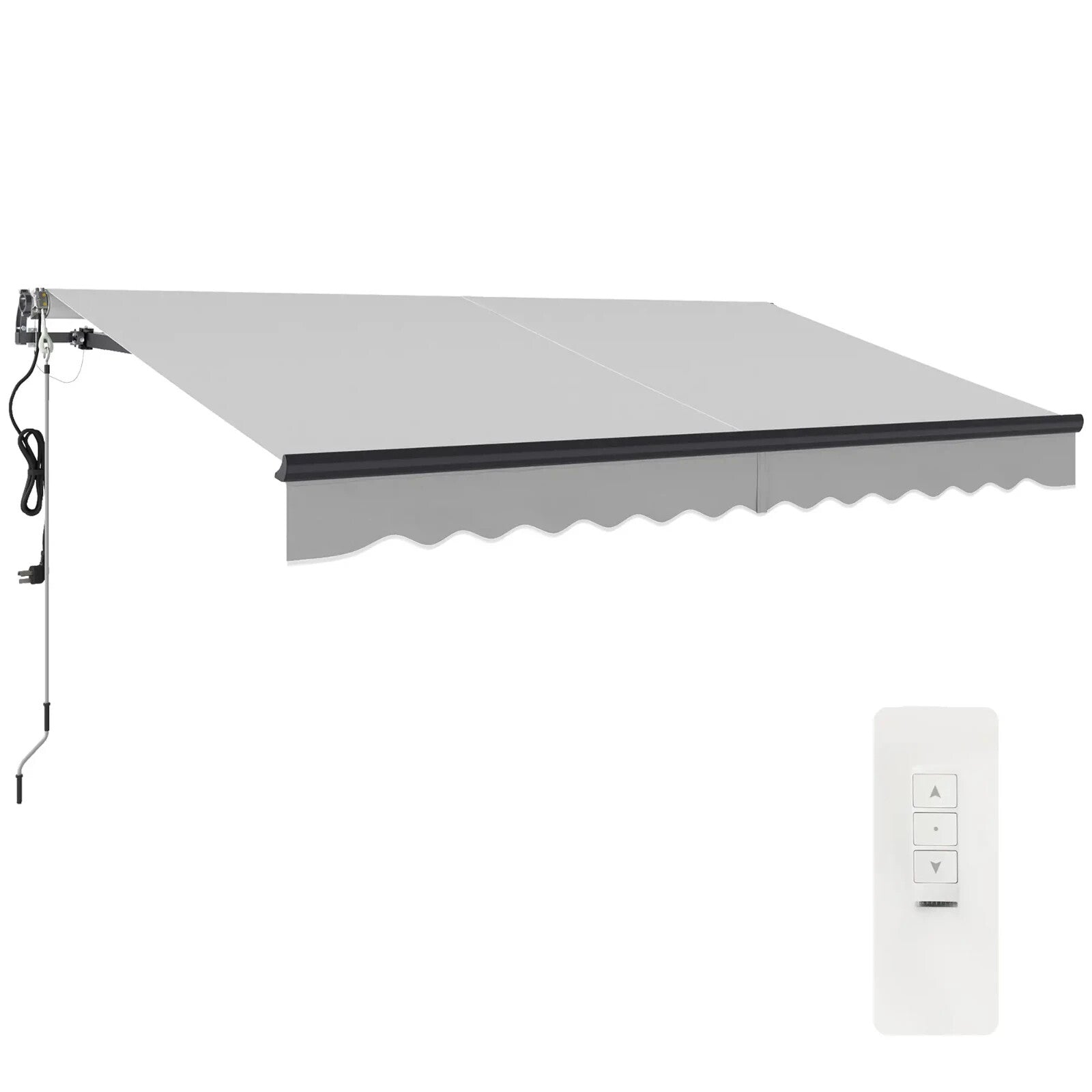 Electric Motorised Retractable Garden Awning 3.5 x 3 m UV Sun Shade Canopy Grey - Home and Garden Furniture Shop - rustic - furniture