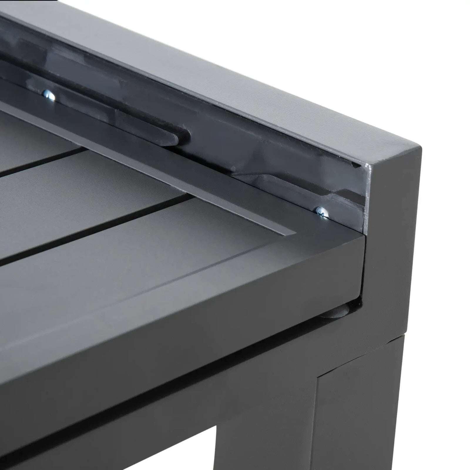 Extendable Garden Table 10 Seater Outdoor Dining Table Aluminium Frame for Patio - Home and Garden Furniture Shop - rustic - furniture