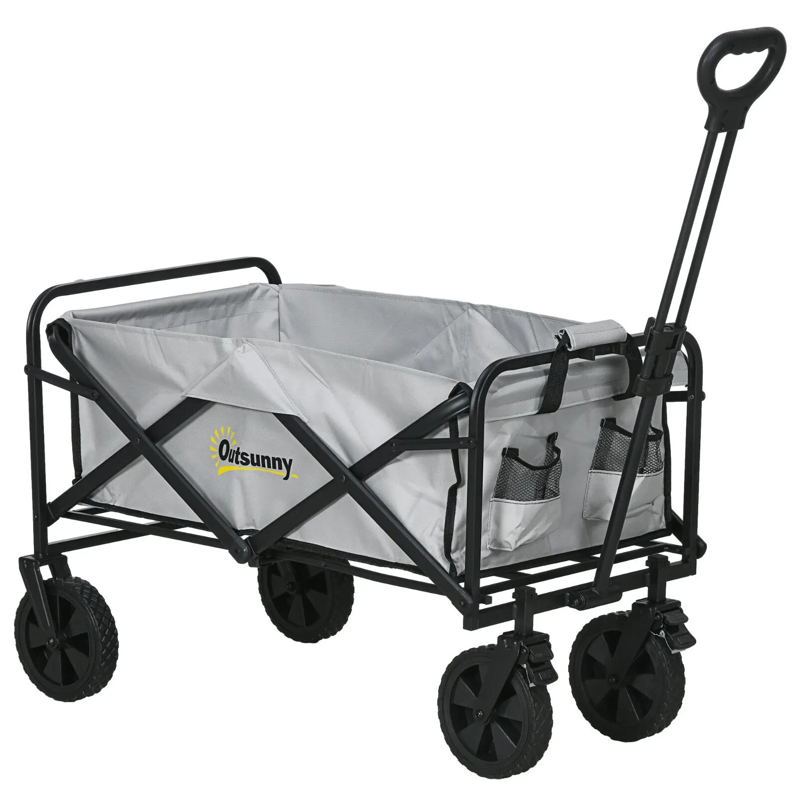 Festival Trolley Cart Cargo Wagon Foldable with Four Universal Wheels Dark Grey - Home and Garden Furniture Shop - rustic - furniture