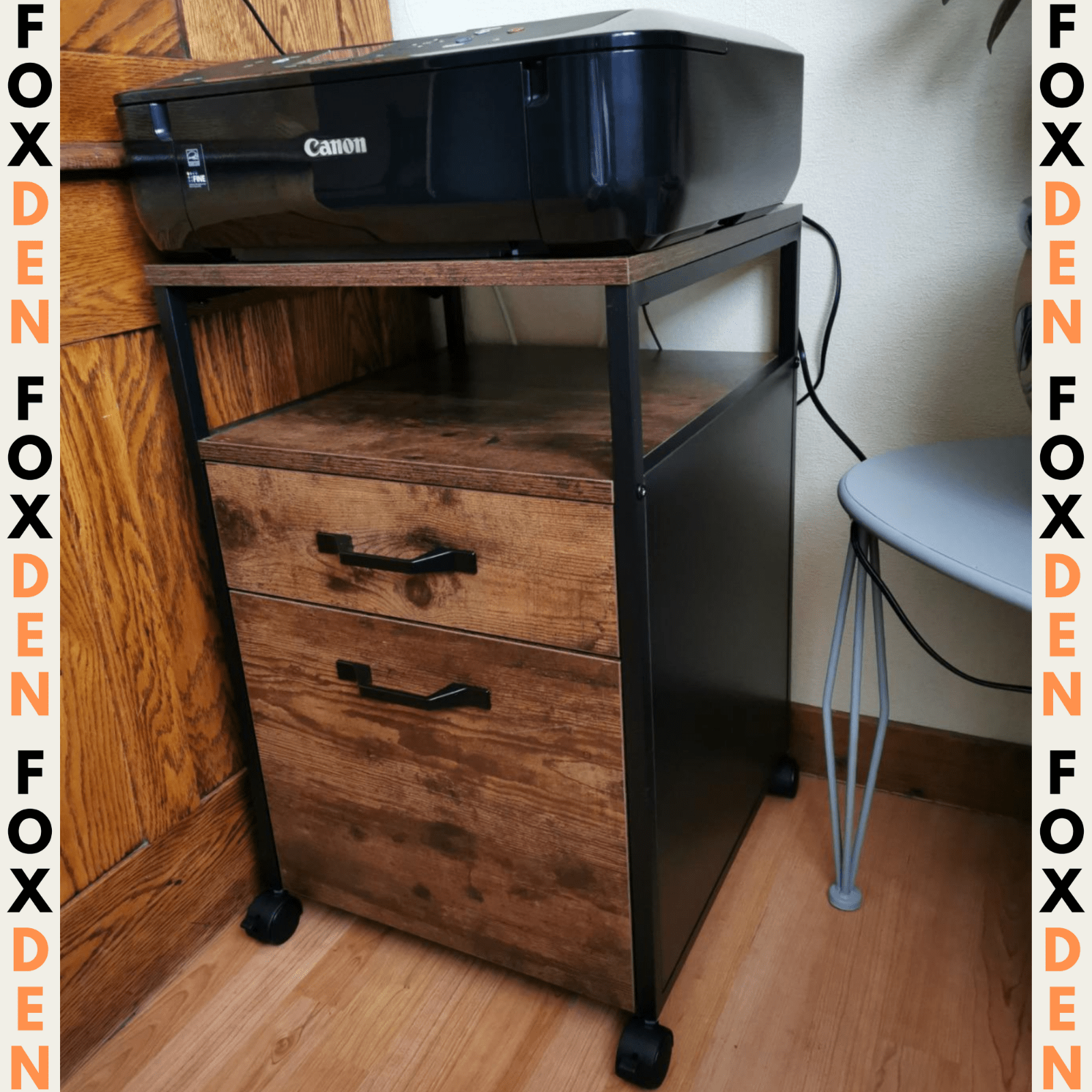 File Cabinet Under Desk Storage Unit Rolling Office Filing Cabinet with Drawers - Home and Garden Furniture Shop - rustic - furniture