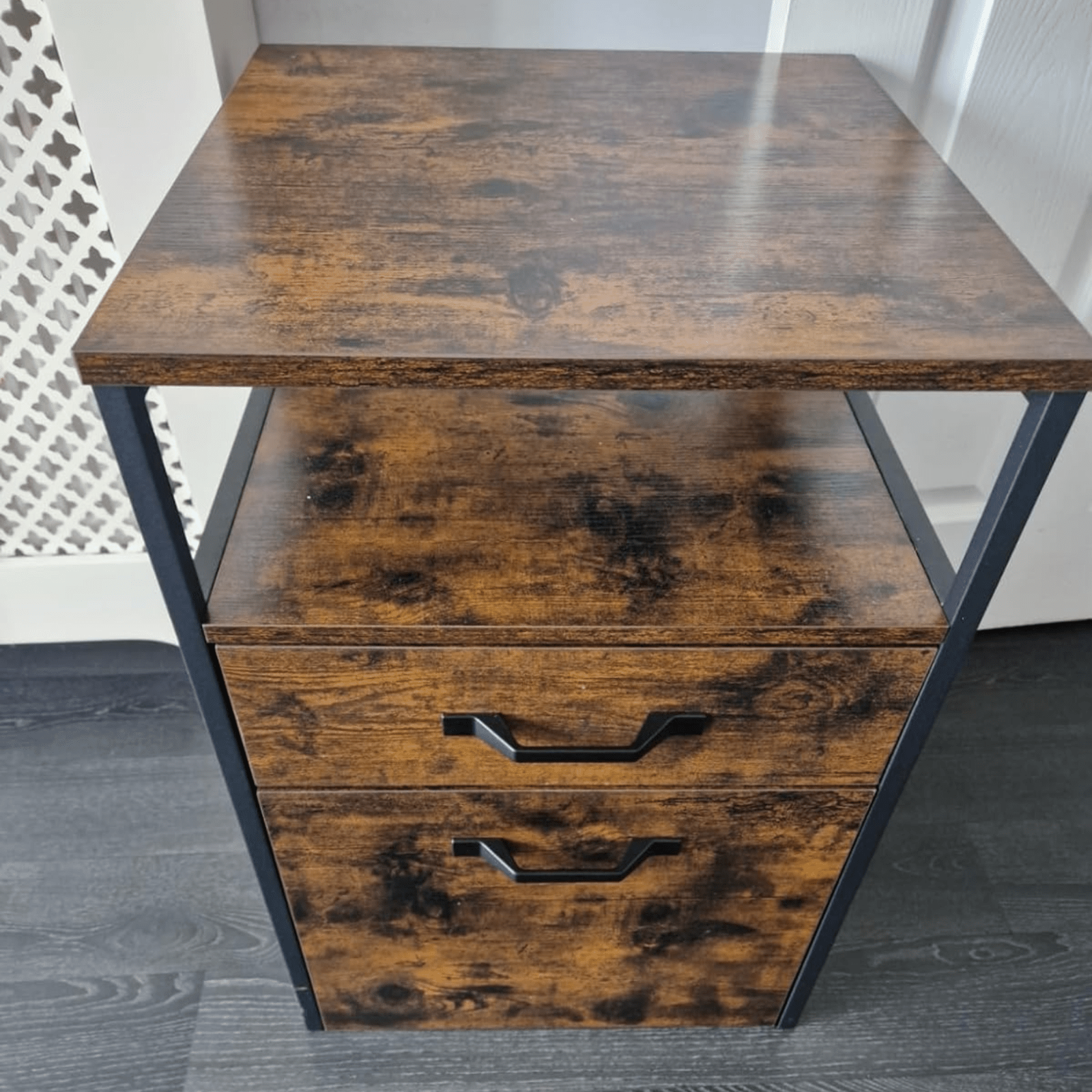 File Cabinet Under Desk Storage Unit Rolling Office Filing Cabinet with Drawers - Home and Garden Furniture Shop - rustic - furniture
