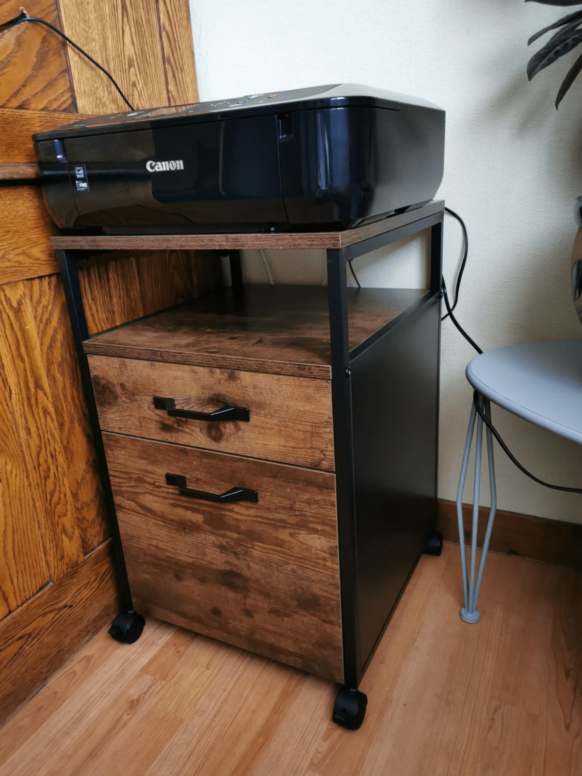 File Cabinet Under Desk Storage Unit Rolling Office Filing Cabinet with Drawers - Home and Garden Furniture Shop - #rustic - furniture#