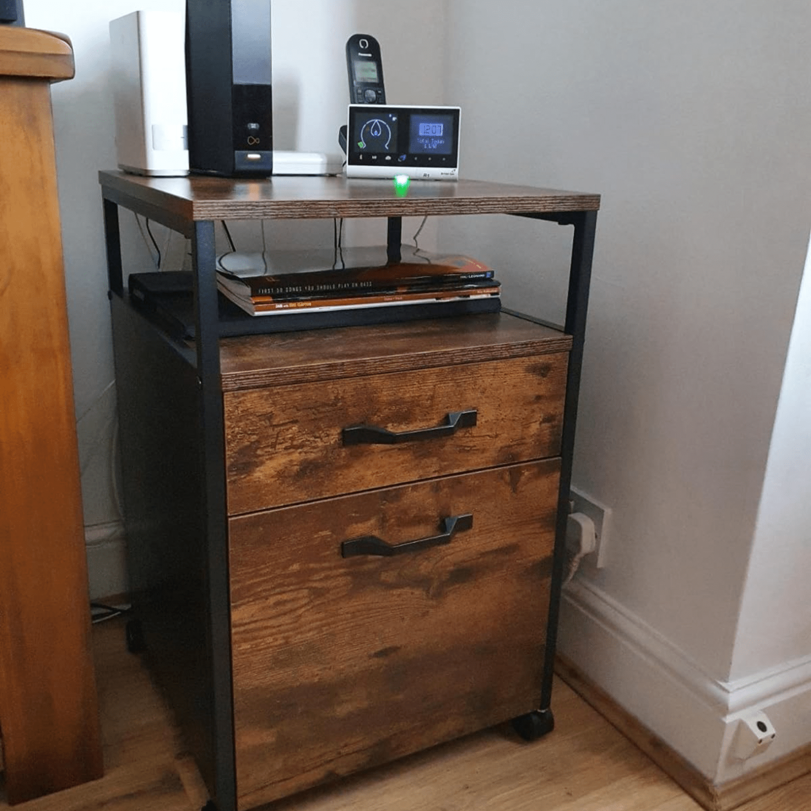 File Cabinet Under Desk Storage Unit Rolling Office Filing Cabinet with Drawers - Home and Garden Furniture Shop - #rustic - furniture#