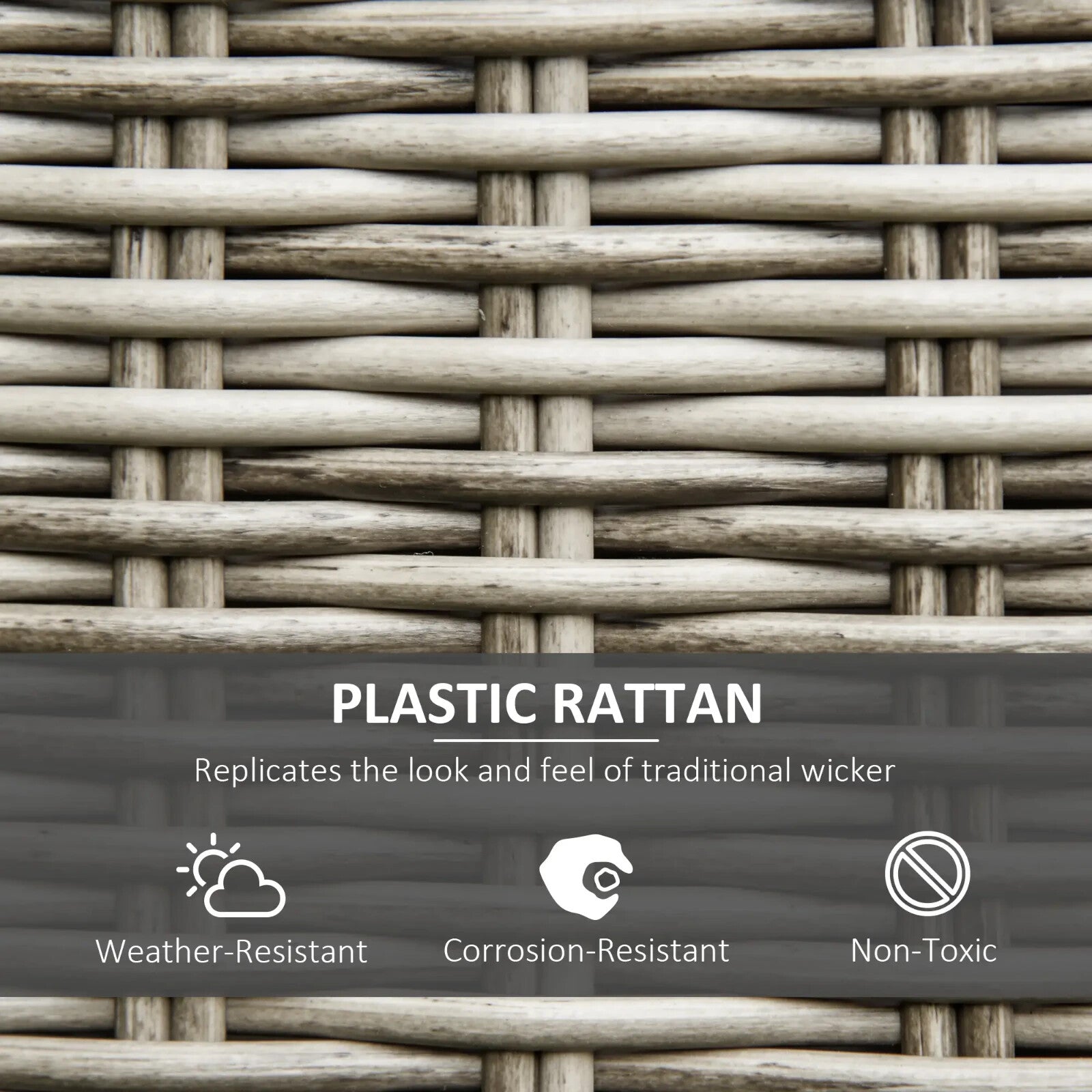 Five Piece Rattan Garden Lounge Set with Round Daybed Table and Cushions Outdoor - Home and Garden Furniture Shop - rustic - furniture