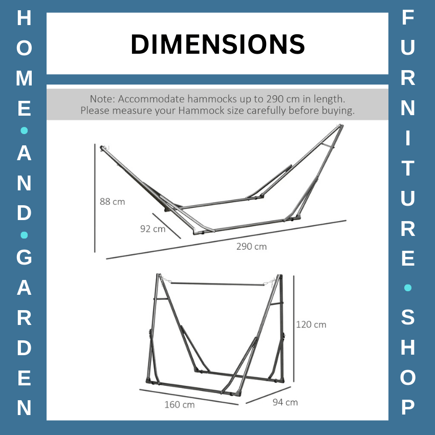 Foldable Hammock & Stand 2 - in - 1 Clothes Dryer Portable Metal Frame Outdoor Use - Home and Garden Furniture Shop - rustic - furniture