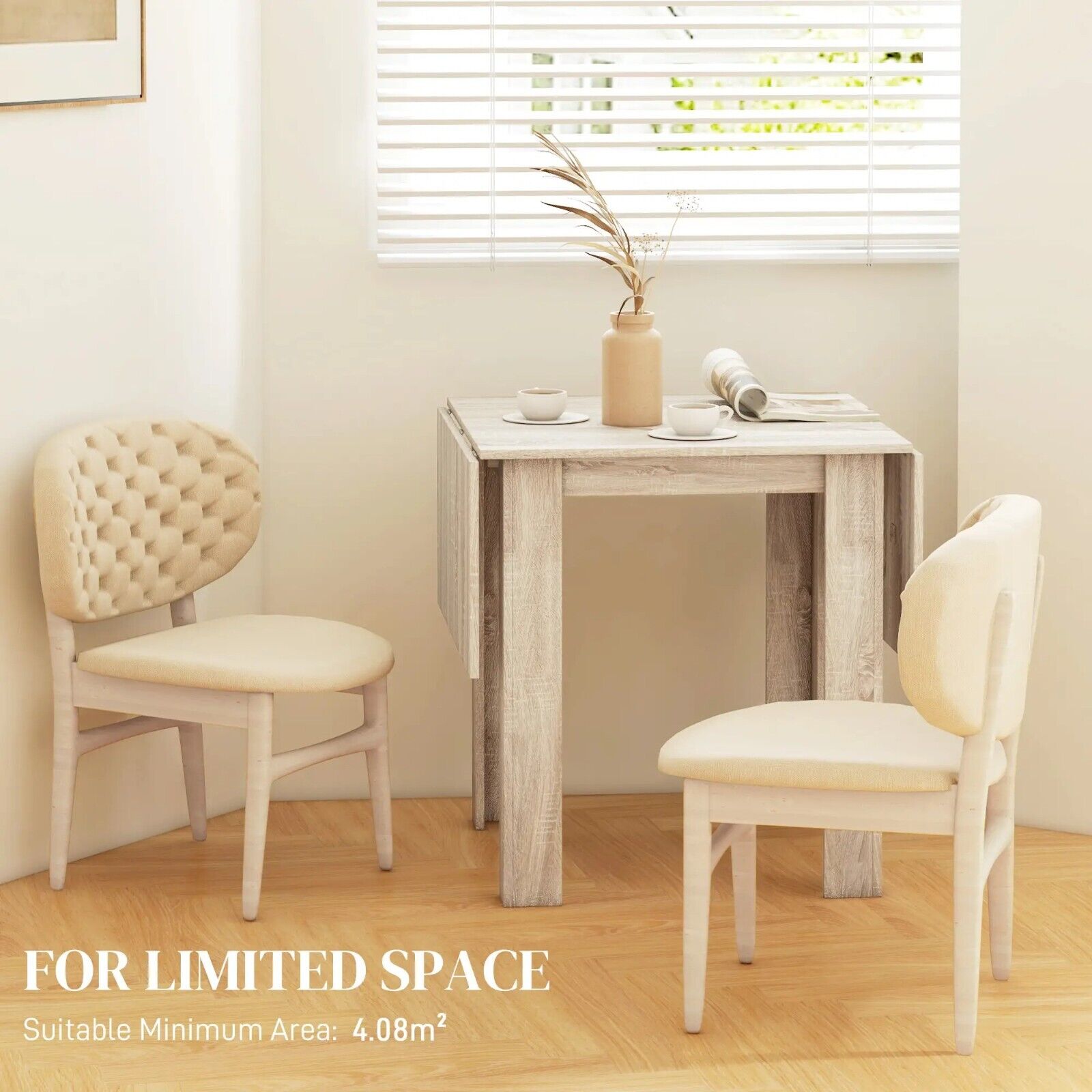 Folding Dining Table Extendable Kitchen Table Drop Leaf Space Saving Oak Effect - Home and Garden Furniture Shop - rustic - furniture