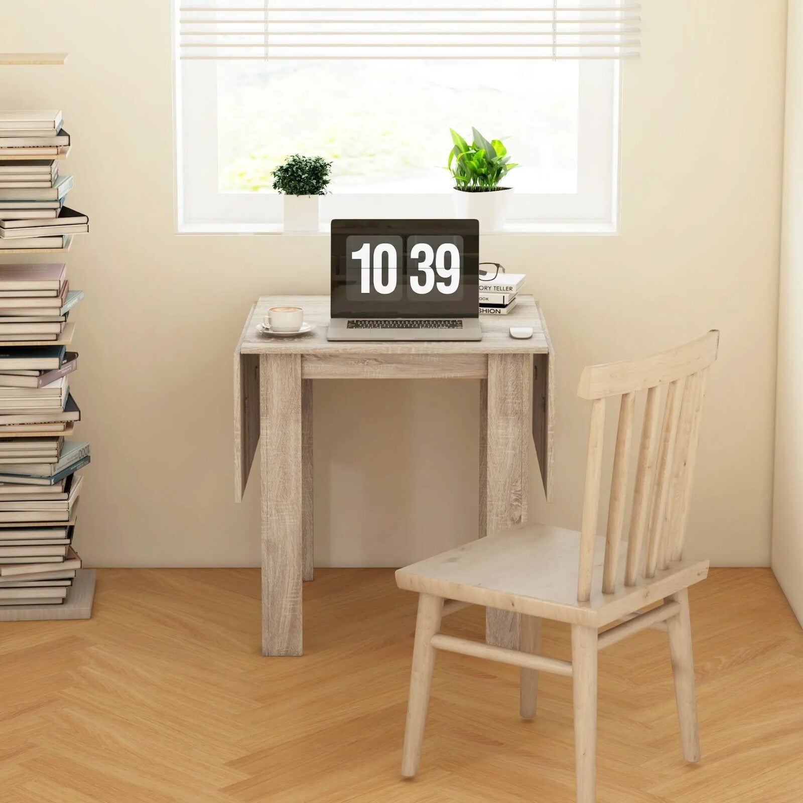 Folding Dining Table Extendable Kitchen Table Drop Leaf Space Saving Oak Effect - Home and Garden Furniture Shop - rustic - furniture