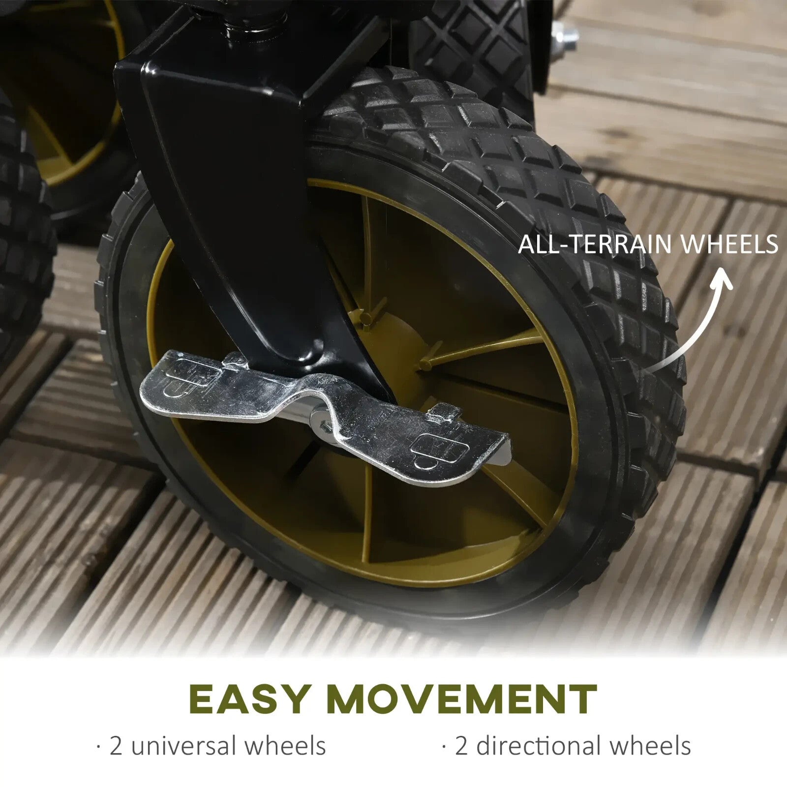 Folding Garden Trolley Wagon on Wheels Collapsible Utility Cart with Table Top - Home and Garden Furniture Shop - rustic - furniture