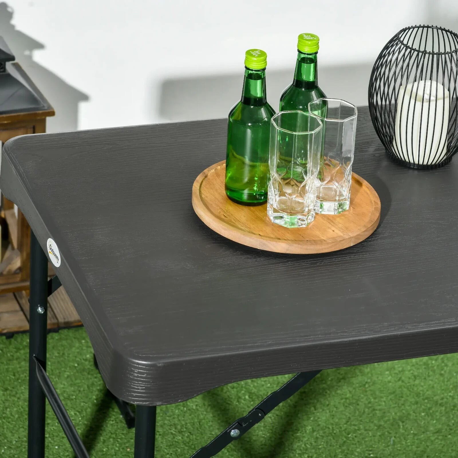 Folding Picnic Table with 2 Benches 3 Piece Portable Garden Dining Furniture Set - Home and Garden Furniture Shop - rustic - furniture