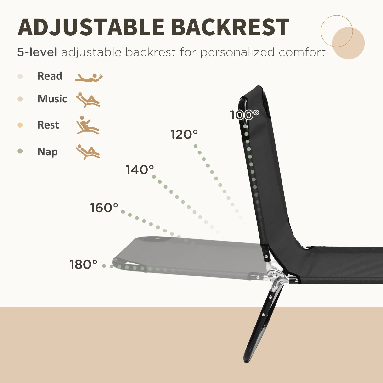 Folding Sun Loungers Set of 2 Reclining Garden Chairs Outdoor Day Bed Furniture - Home and Garden Furniture Shop - rustic - furniture