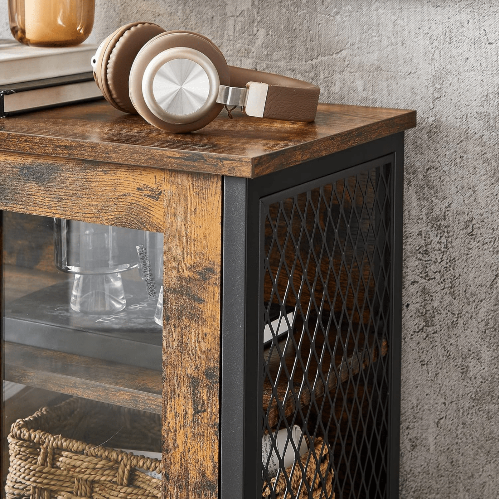 Freestanding Kitchen Pantry Cupboard Storage Larder Cabinet Buffet Industrial - Home and Garden Furniture Shop - rustic - furniture