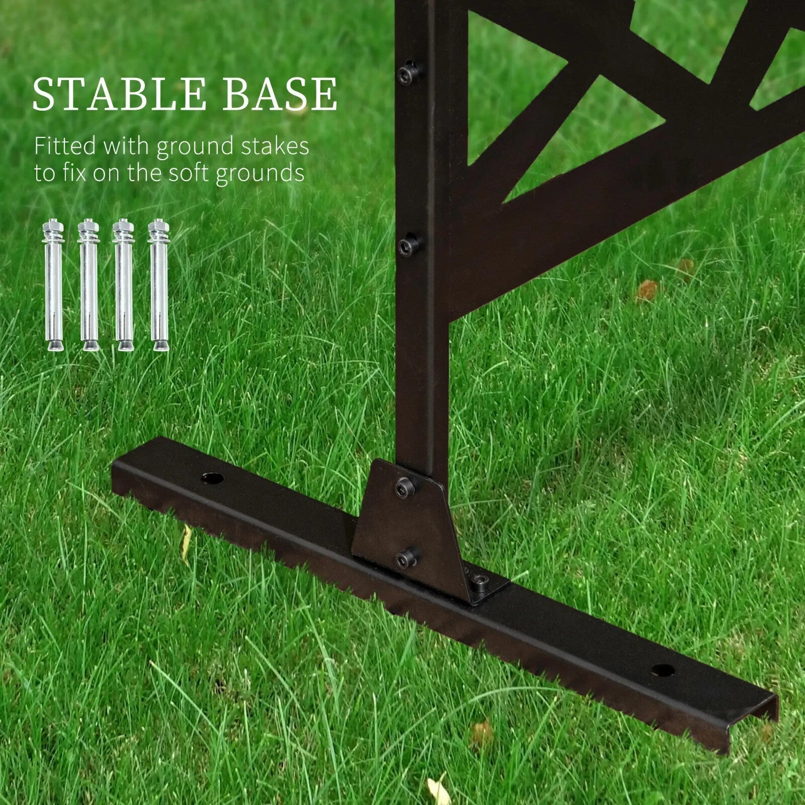 Freestanding Metal Garden Screen - Decorative Outdoor Divider with Screws - Home and Garden Furniture Shop - rustic - furniture