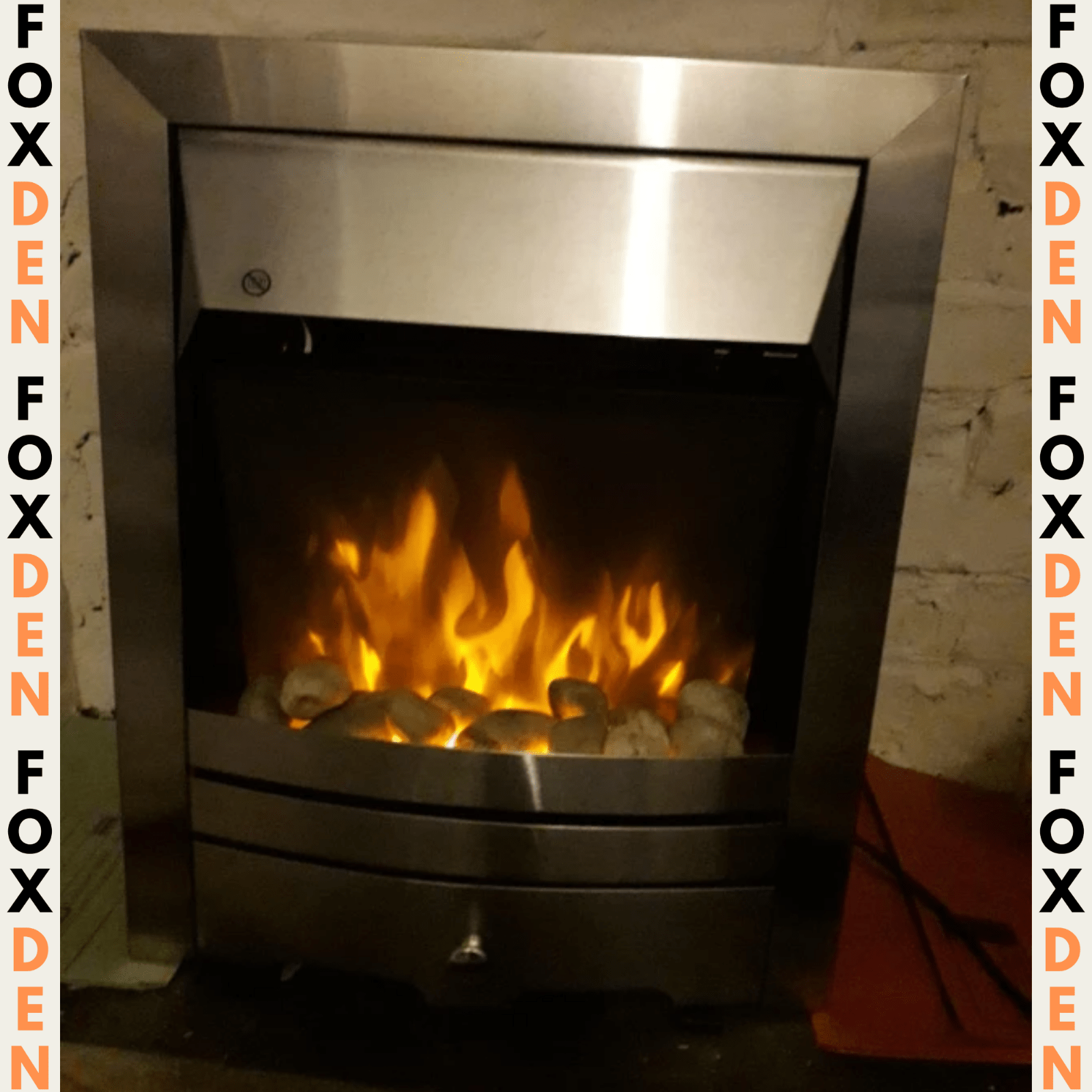 Freestanding Modern Electric Fireplace Heater Stove Burner LED Flame Fire Effect - Home and Garden Furniture Shop - rustic - furniture