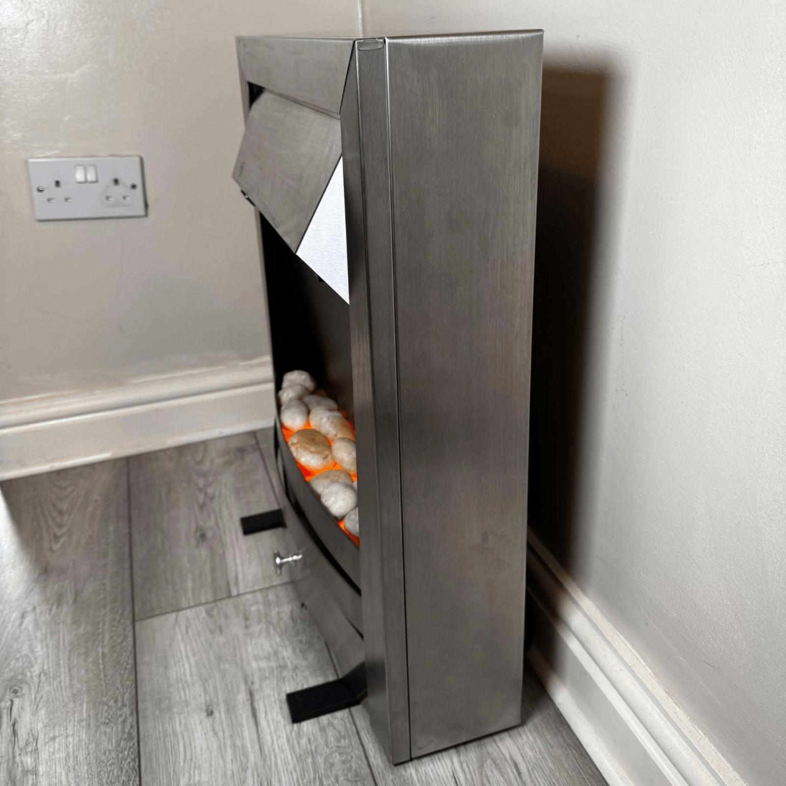 Freestanding Modern Electric Fireplace Heater Stove Burner LED Flame Fire Effect - Home and Garden Furniture Shop - rustic - furniture