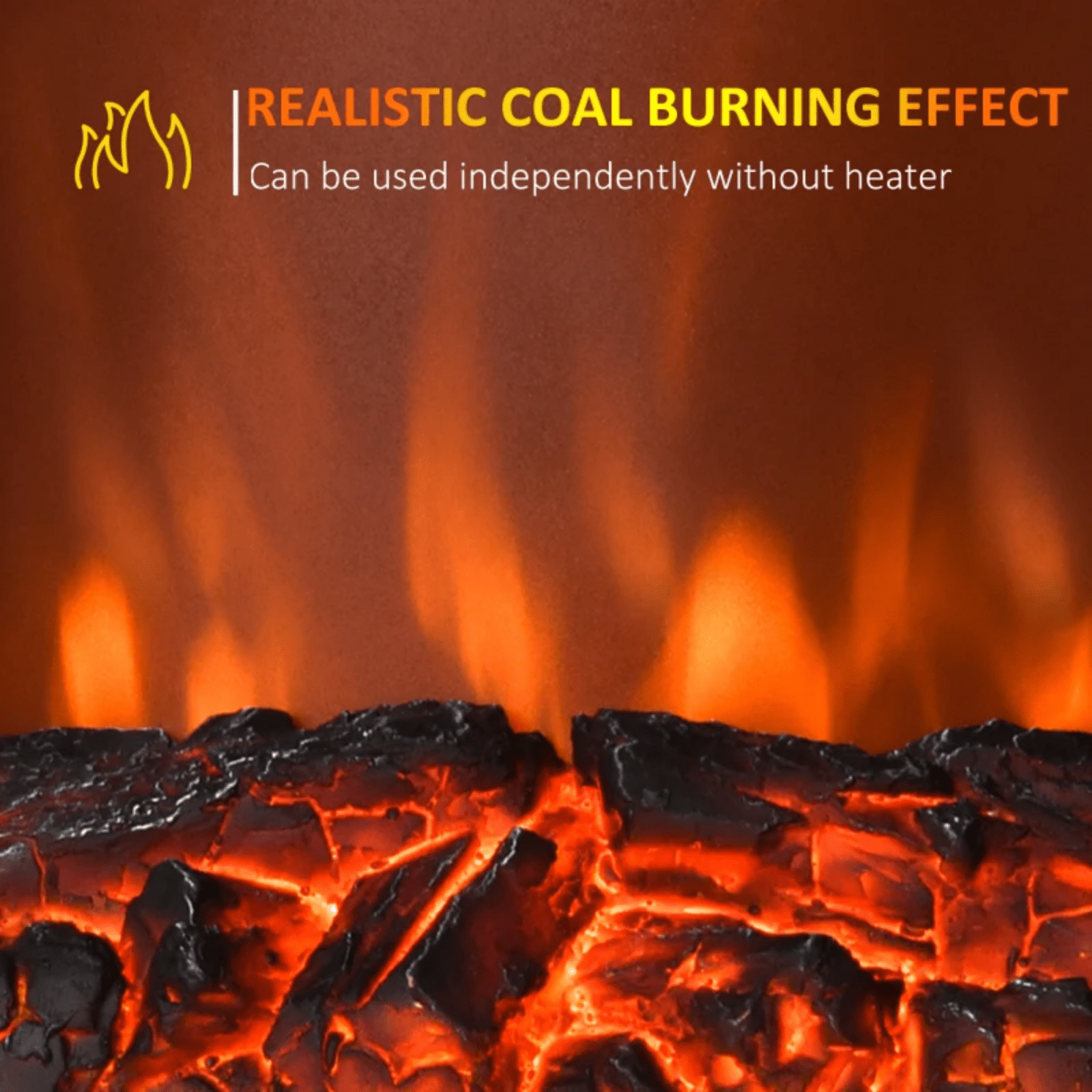 Freestanding Modern Electric Fireplace Heater Stove Burner LED Flame Fire Effect - Home and Garden Furniture Shop - rustic - furniture