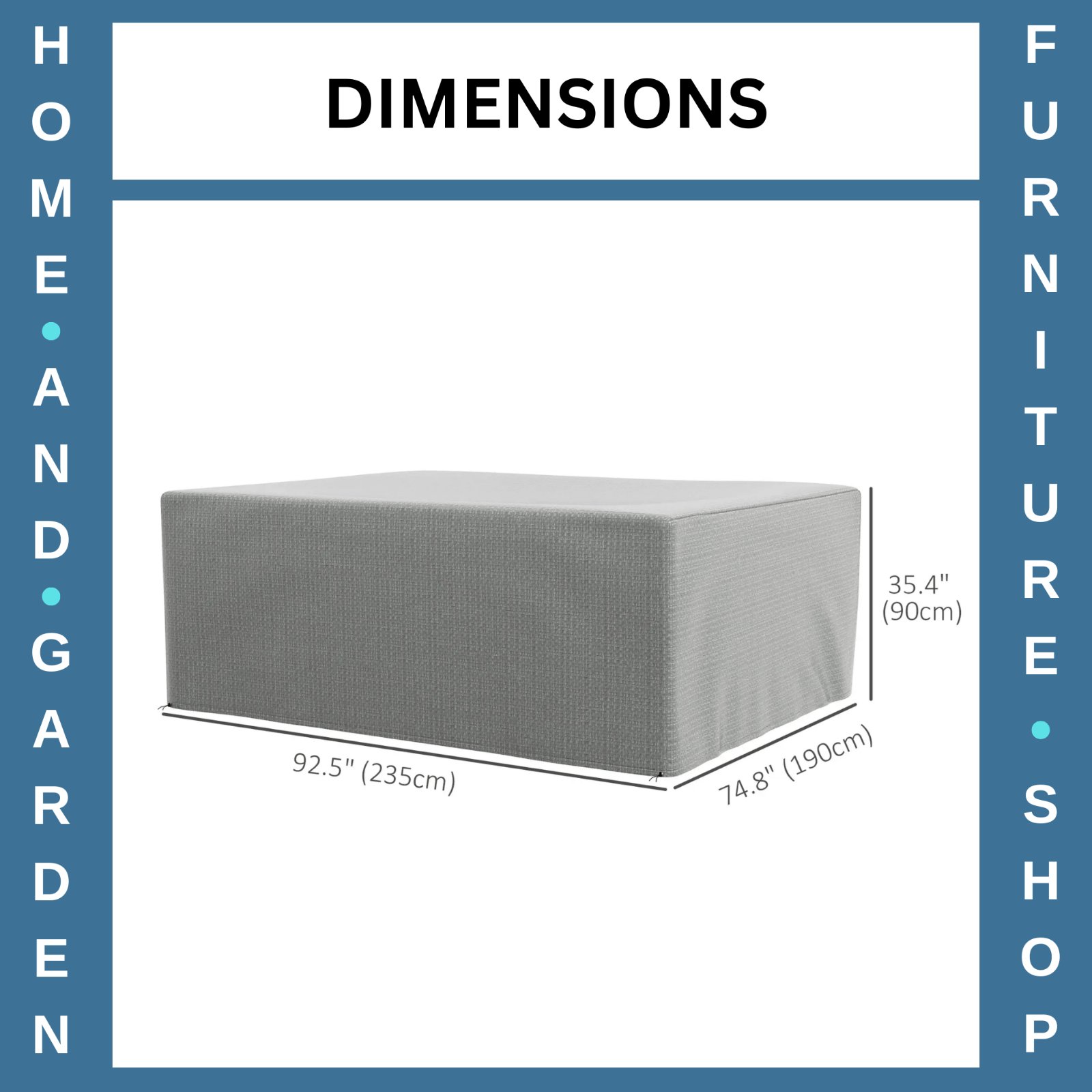 Furniture Cover UV Resistant Plastic Heavy Duty with Drawstring Fastening Grey - Home and Garden Furniture Shop - rustic - furniture