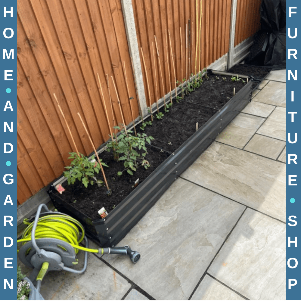 Galvanised Raised Garden Planter Box Rectangular Outdoor Bed with Safety Edging - Home and Garden Furniture Shop - rustic - furniture