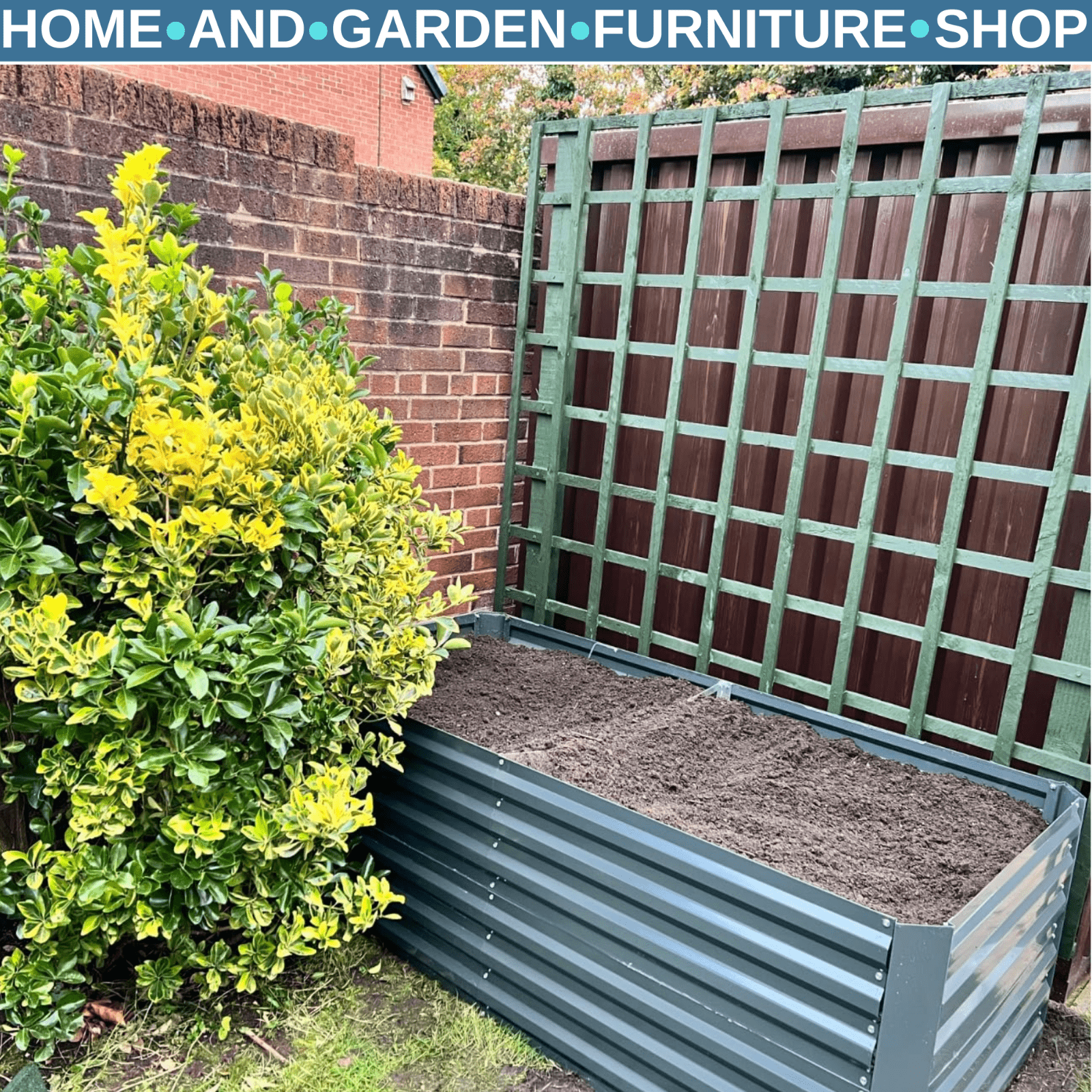 Galvanised Steel Raised Garden Beds Outdoor Planter with Reinforced Rods Green - Home and Garden Furniture Shop - rustic - furniture