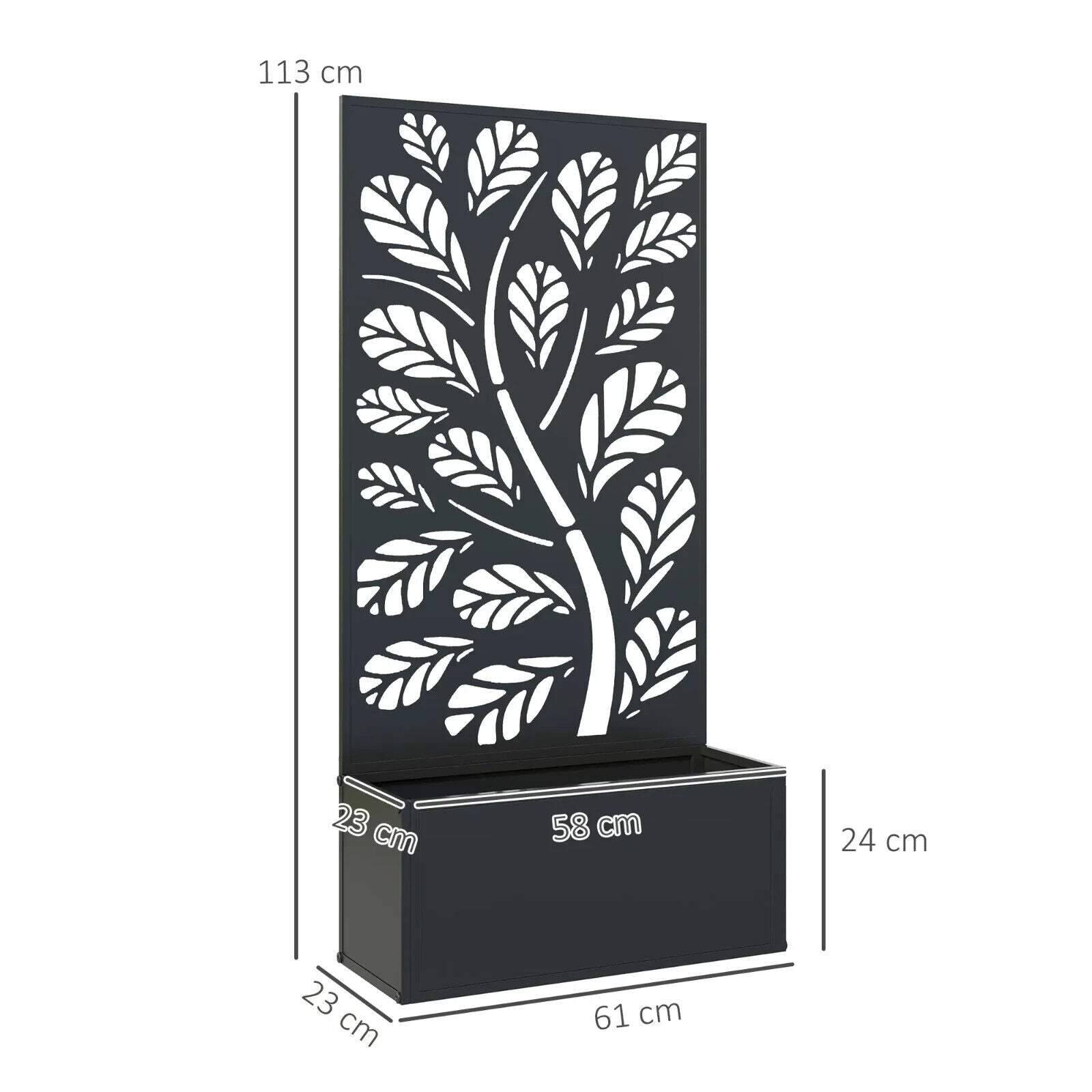 Garden Bed w/ Privacy Screen Wall Mounted or Freestanding Raised Planter Garden - Home and Garden Furniture Shop - #rustic - furniture#