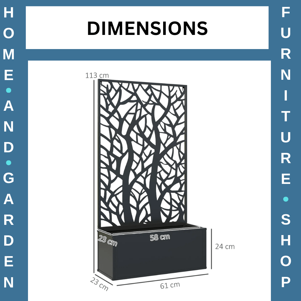 Garden Bed with Privacy Screen Wall Mounted or Freestanding Raised Planter - Home and Garden Furniture Shop - rustic - furniture