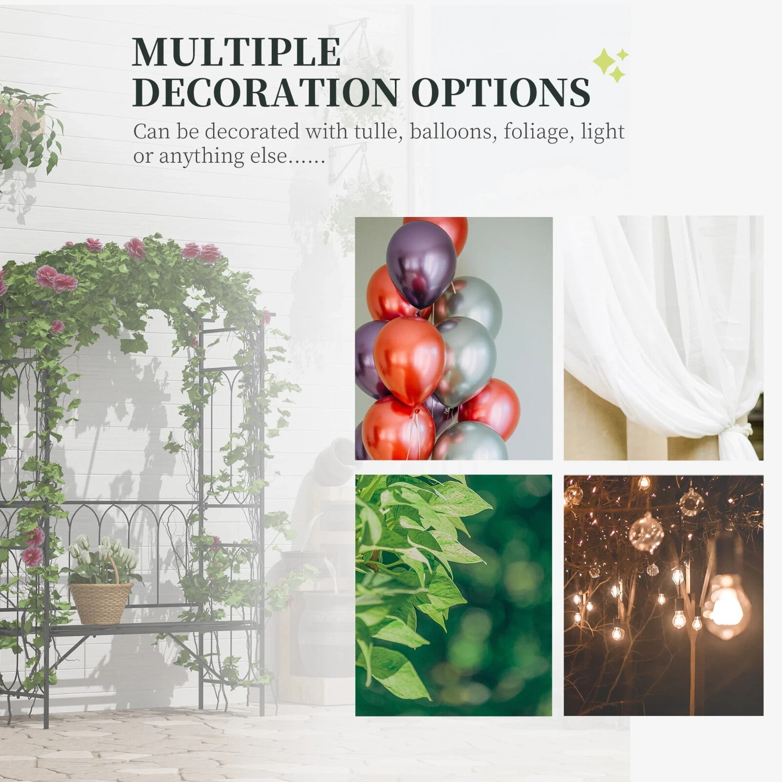 Garden Bench 2 - Seater Arbour design Powder coated w/ High Backrest Black - Home and Garden Furniture Shop - rustic - furniture