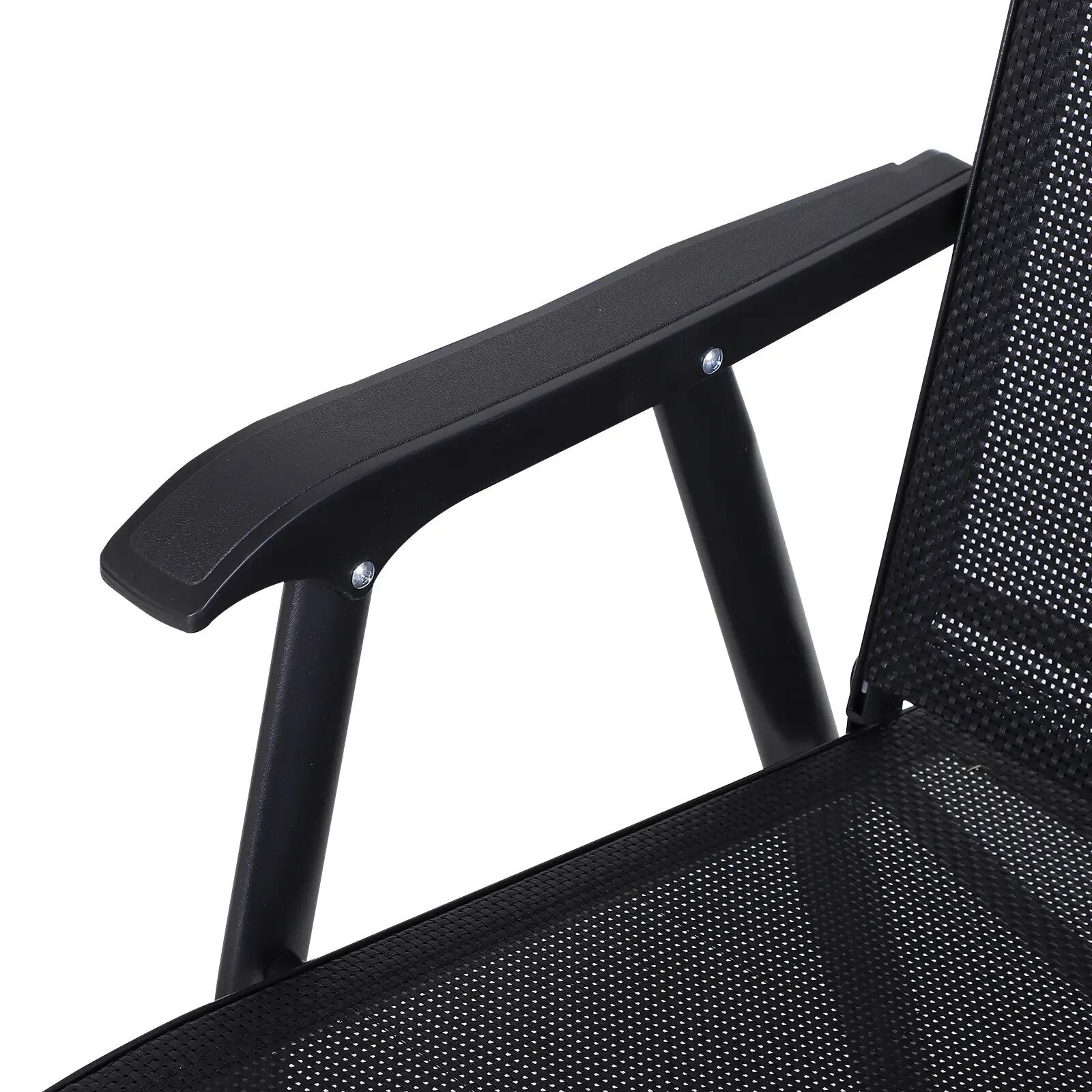 Garden Chairs Set of 2 with High Backrest, Mid - Rise Armrests & Wide Seat Black - Home and Garden Furniture Shop - rustic - furniture