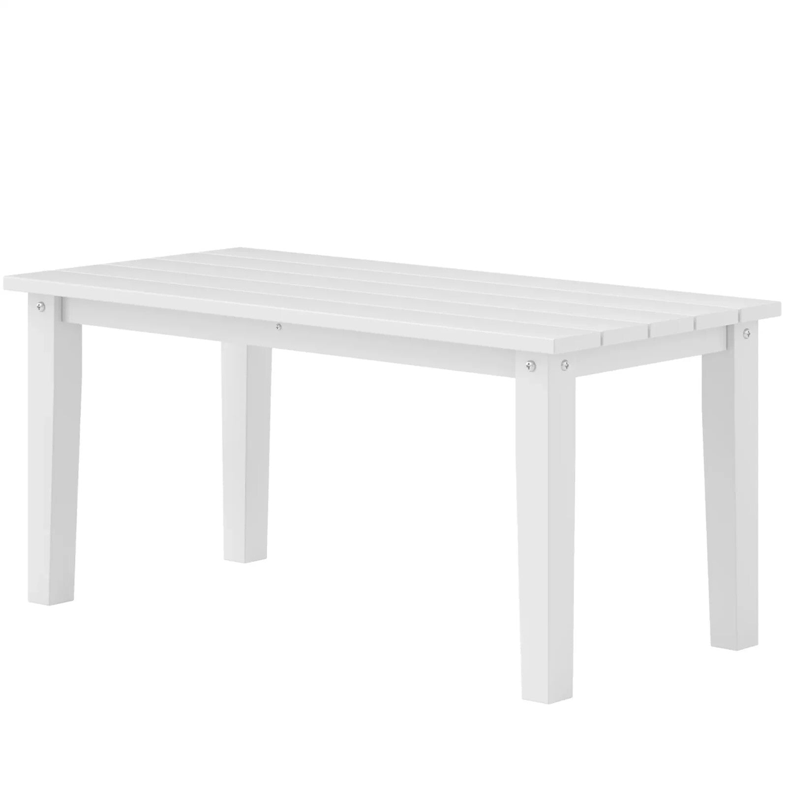 Garden Coffee Table Outdoor HDPE Table w/ Slatted Tabletop All Weather - Home and Garden Furniture Shop - rustic - furniture