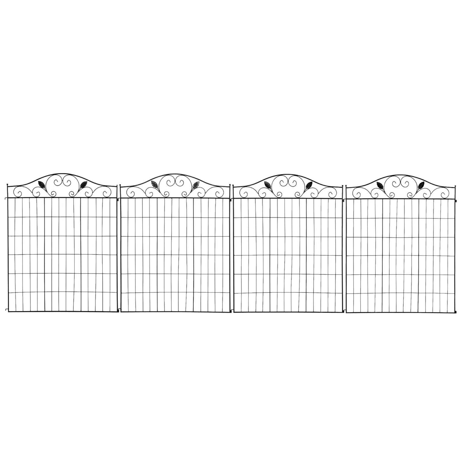 Garden Decorative Fence 4 Panels Steel Border Edging for Landscaping 365x112 cm - Home and Garden Furniture Shop - rustic - furniture