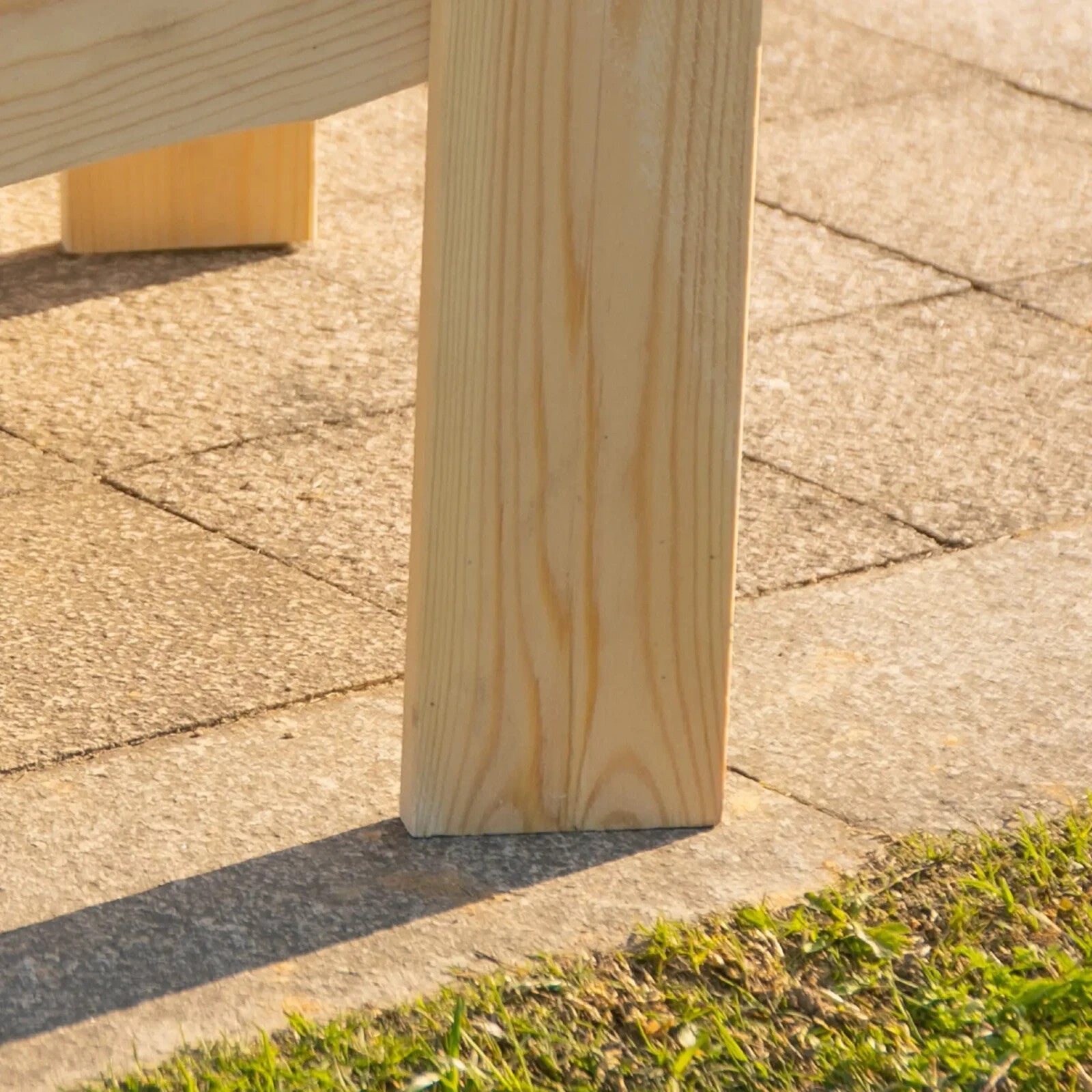 Garden Love Seat Rustic Companion Bench Wooden Set 2 Chairs Outdoor Patio Table - Home and Garden Furniture Shop - rustic - furniture