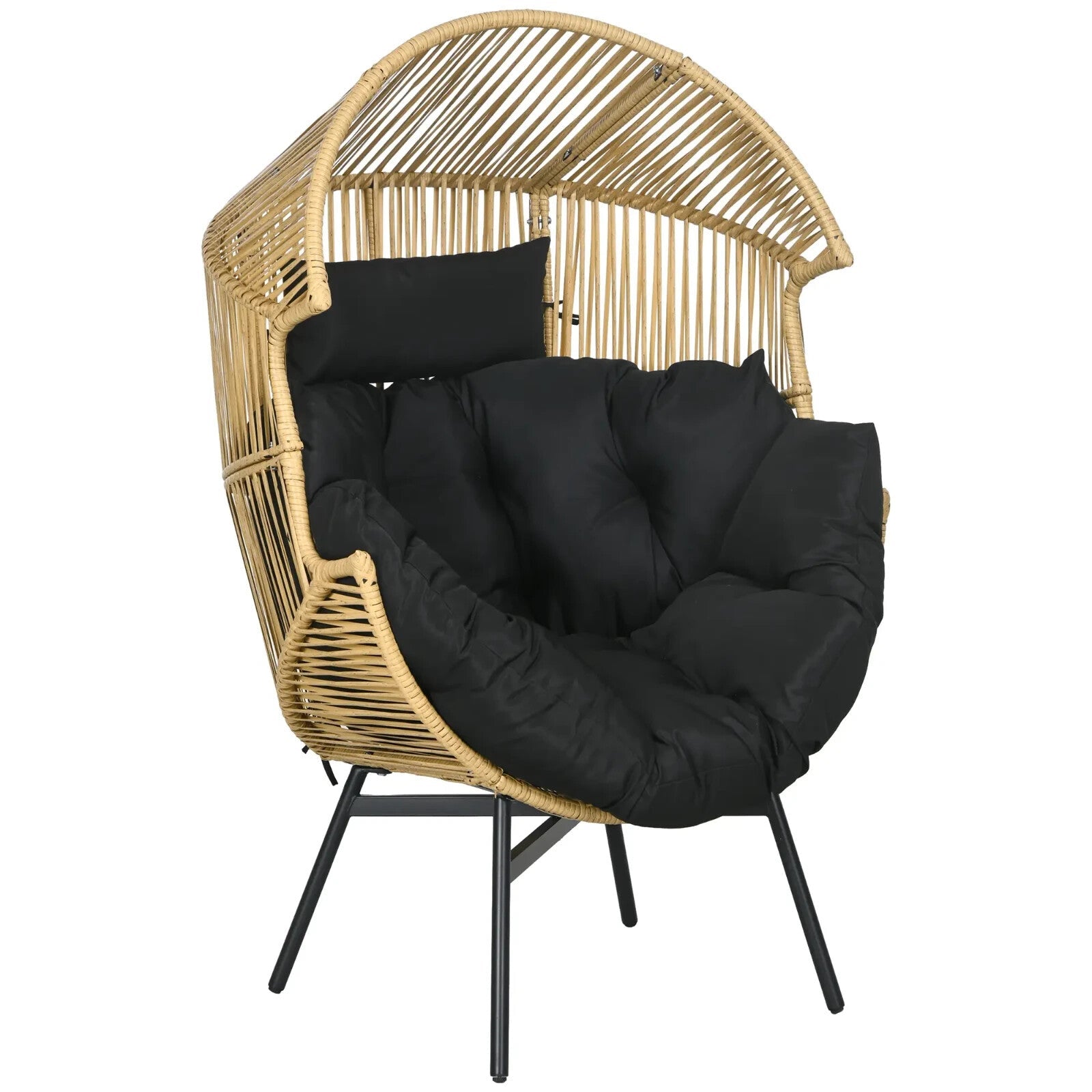Garden Rattan Egg Chair Patio Leisure Chair with Cushion Conservatory Egg Seat - Home and Garden Furniture Shop - rustic - furniture