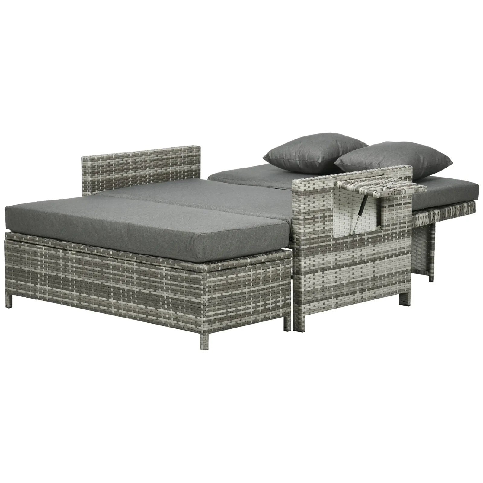 Garden Rattan Furniture Set 2 Seater Patio Sun Lounger Daybed Sun Bed Outdoor - Home and Garden Furniture Shop - rustic - furniture