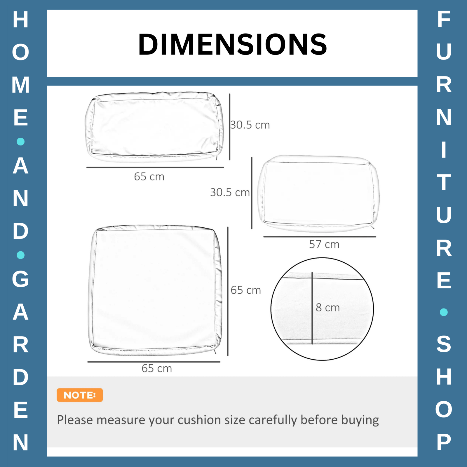 Garden Rattan Sofa Cushion Cover Replacement Outdoor Polyester Dark Grey Zipper - Home and Garden Furniture Shop - rustic - furniture