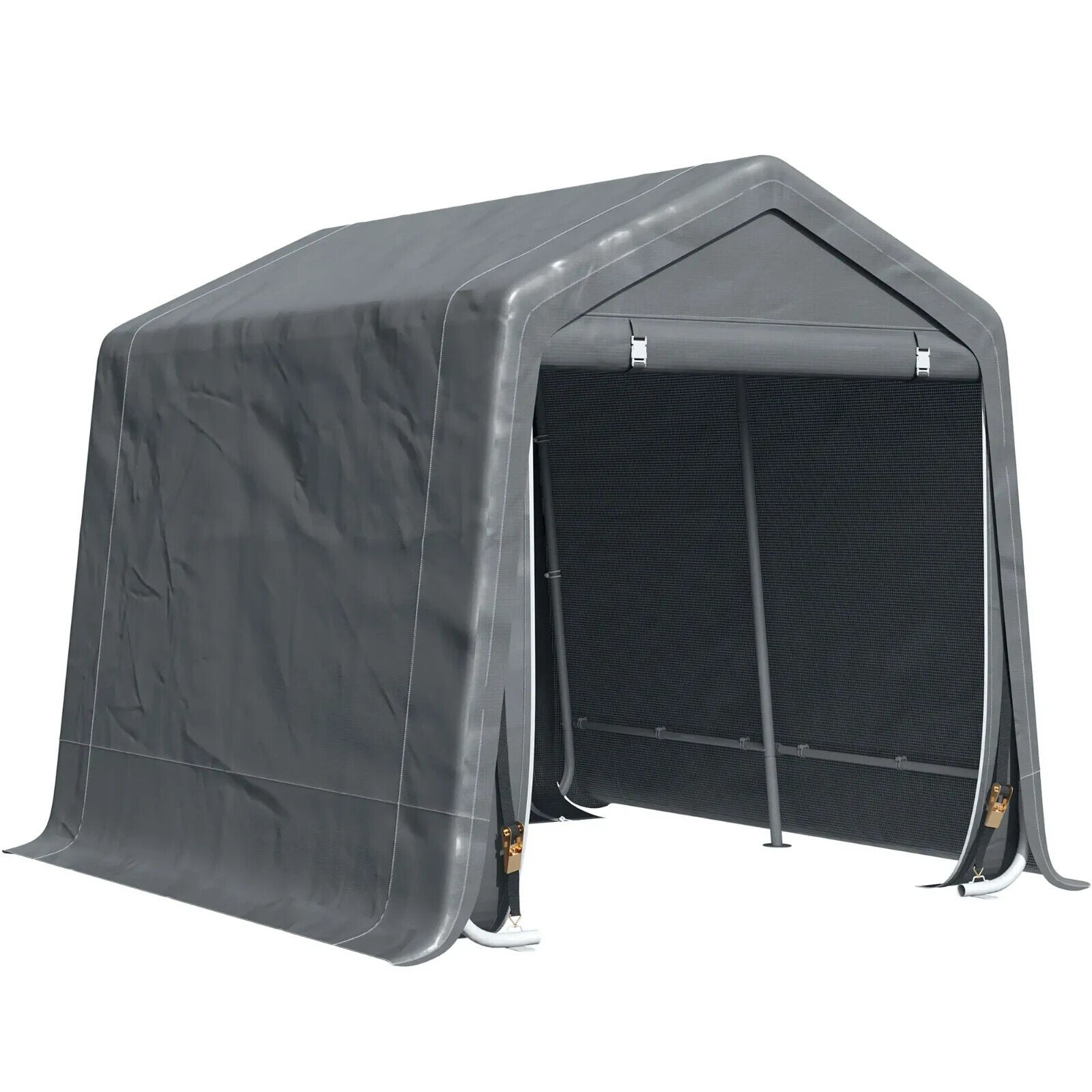 Garden Storage Tent 9 X 7.5ft Heavy Duty Bike Shed w/ Metal Frame & Zipper Doors - Home and Garden Furniture Shop - #rustic - furniture#