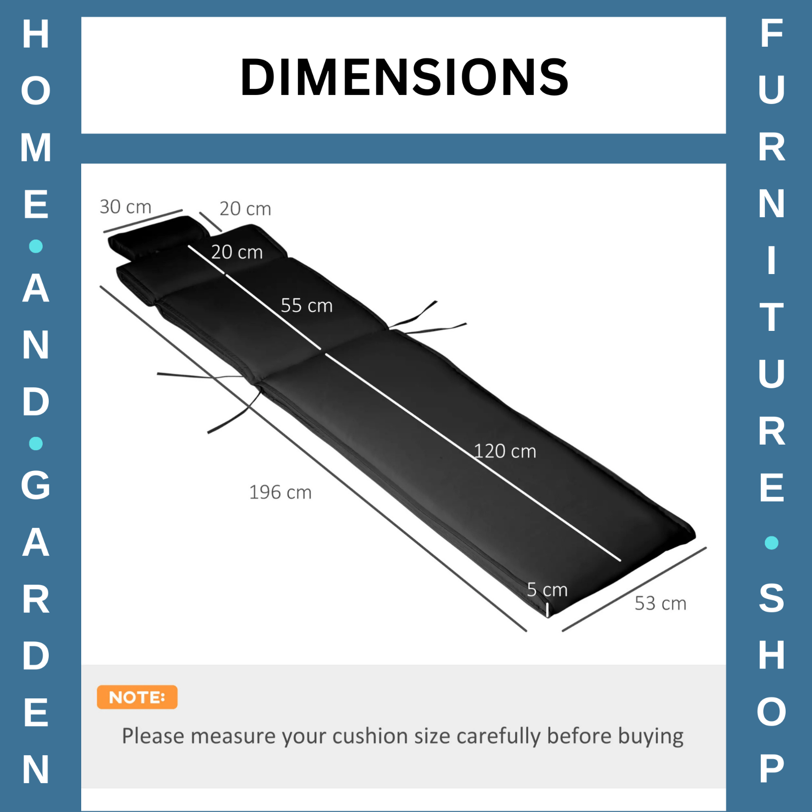 Garden Sun Lounger Cushion Replacement Reclining Chair Pad With Pillow Black - Home and Garden Furniture Shop - rustic - furniture