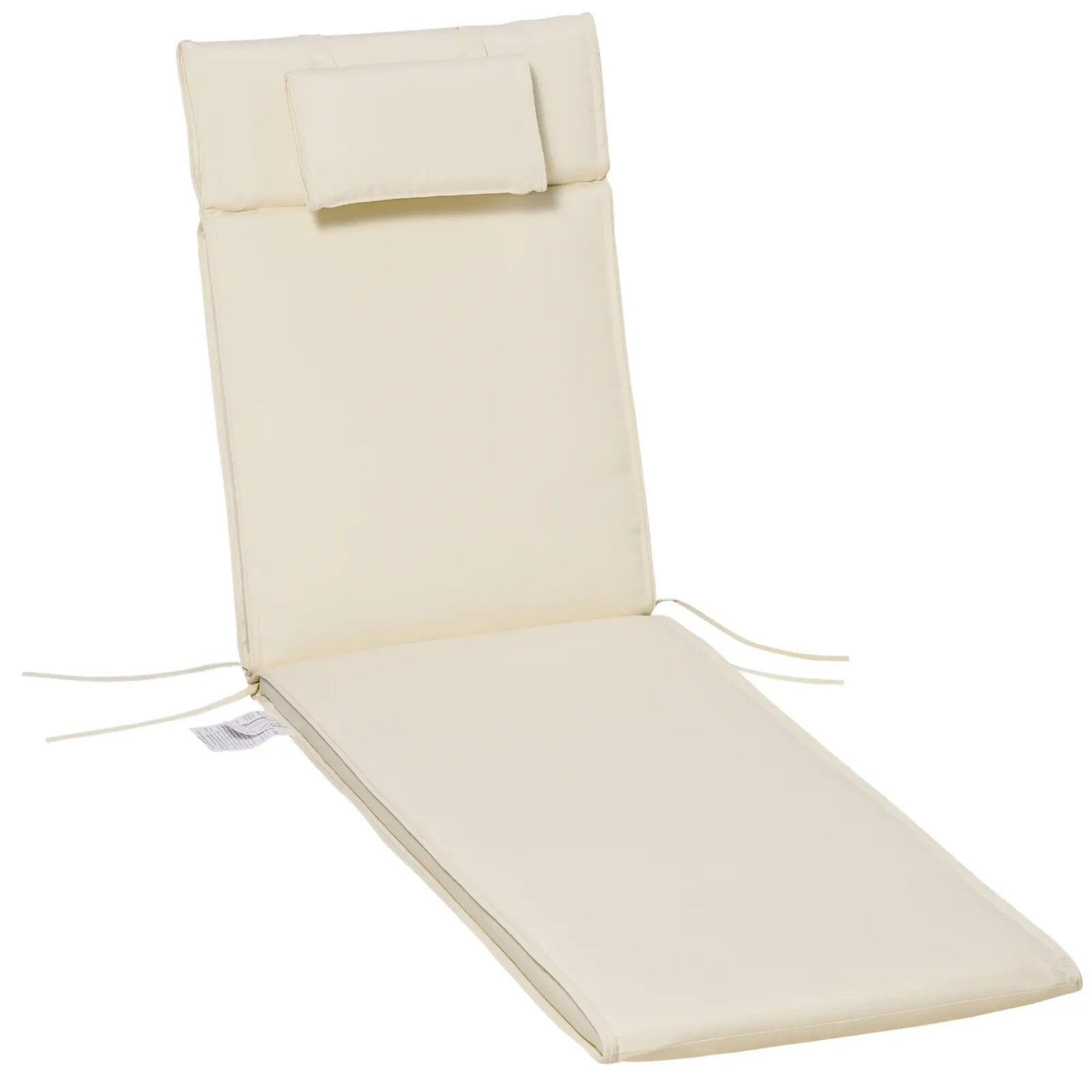 Garden Sun Lounger Cushion Replacement Thick Reclining Chair Pad Cream White - Home and Garden Furniture Shop - rustic - furniture