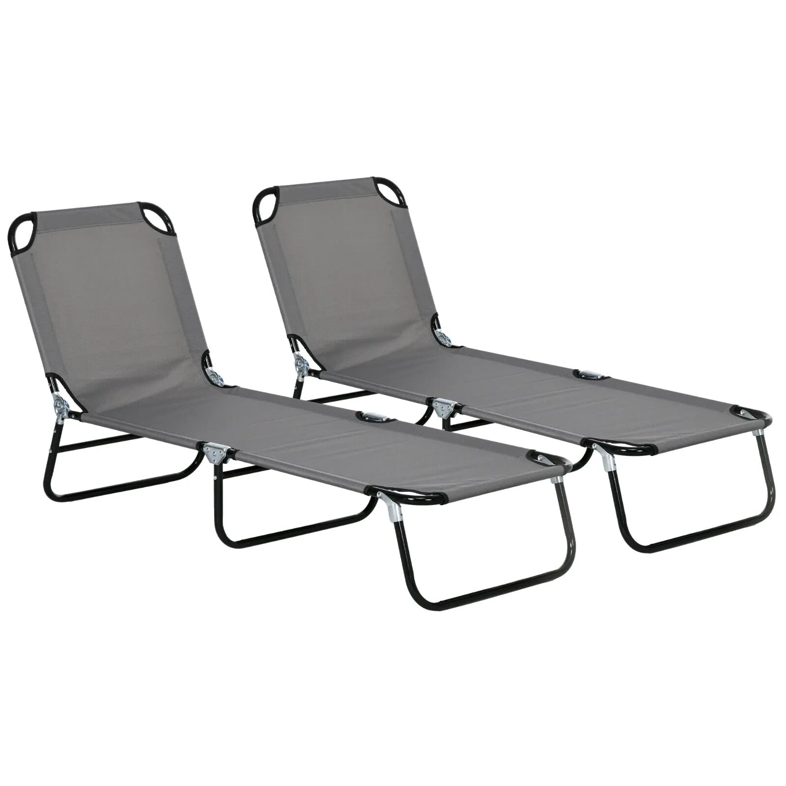 Garden Sun Lounger with Adjustable 5 Position Reclining Backrest Outdoor Chair - Home and Garden Furniture Shop - rustic - furniture