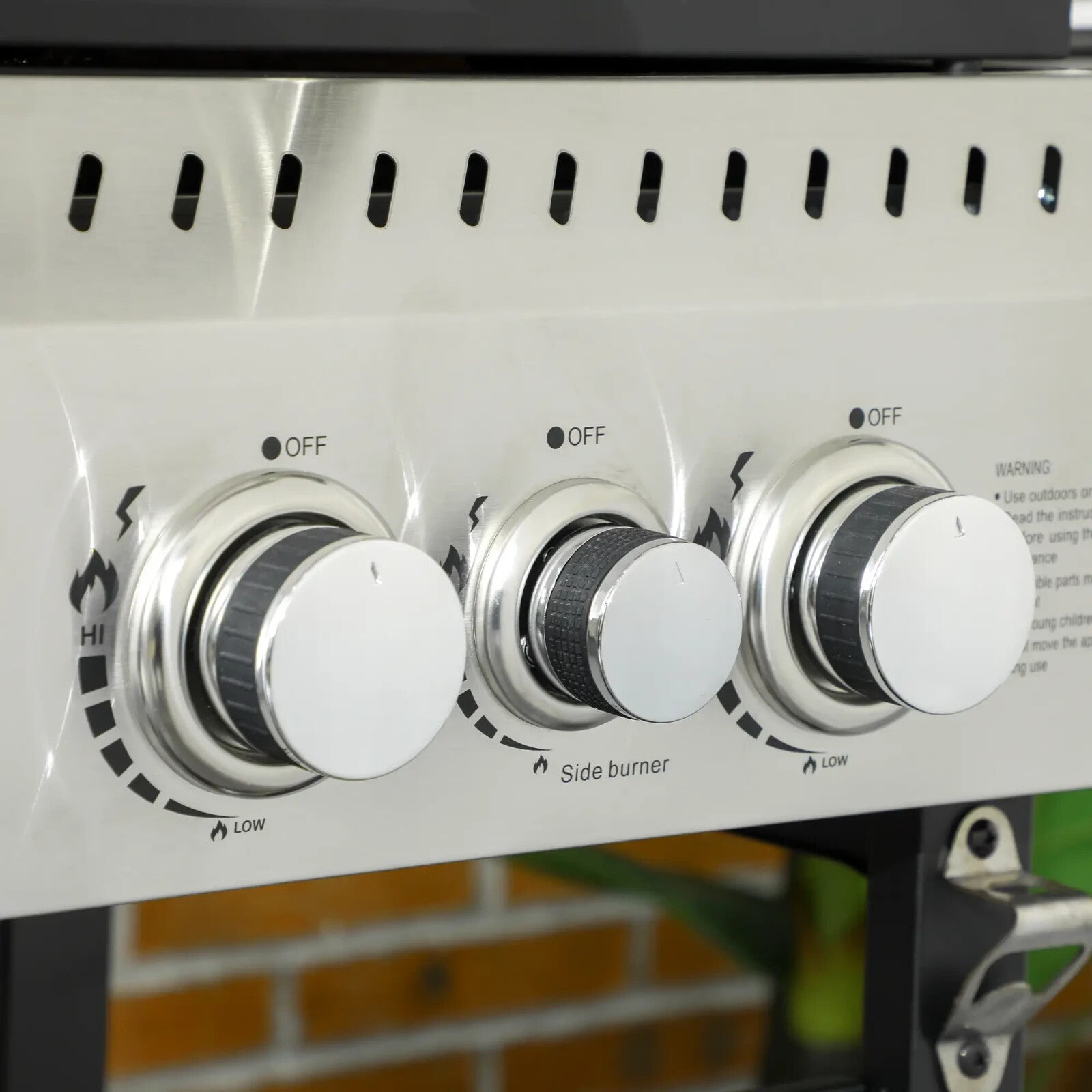 Gas Barbecue Grill Propane with 5 - Burner BBQ Bottle Opener & Thermometer Black - Home and Garden Furniture Shop - rustic - furniture