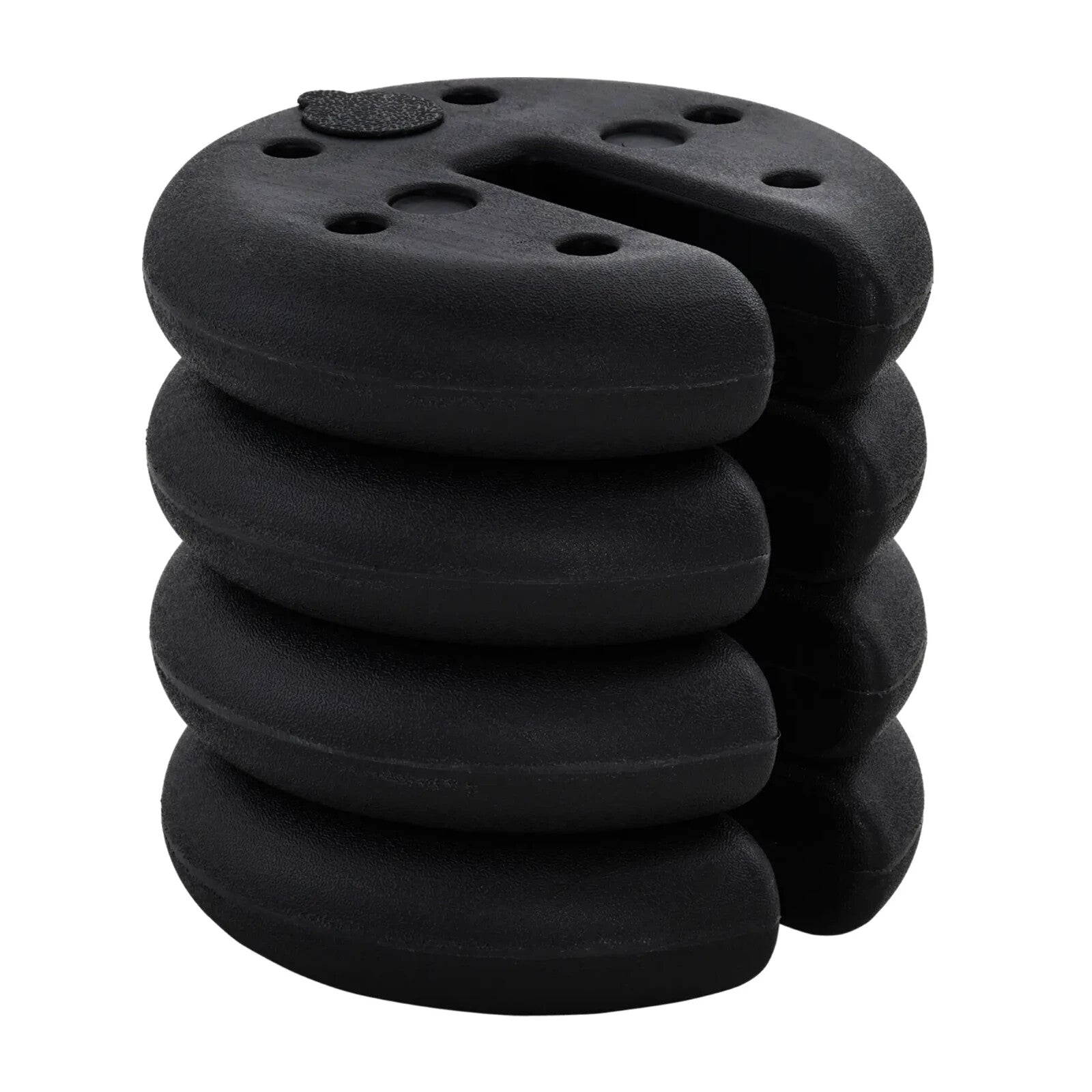 Gazebo Leg Weights Set of 4 Round Heavy Duty Sand Fillable For Canopy Black - Home and Garden Furniture Shop - rustic - furniture