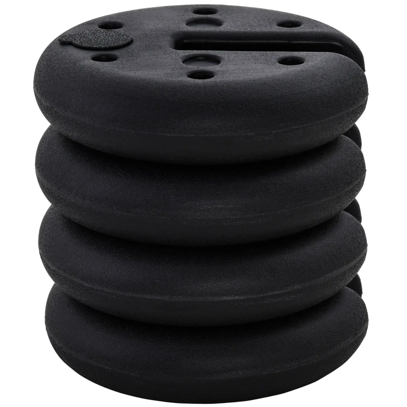 Gazebo Leg Weights Set of 4 Round Heavy Duty Sand Fillable For Canopy Black - Home and Garden Furniture Shop - rustic - furniture