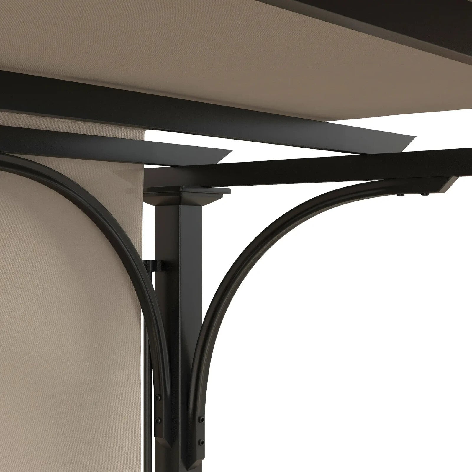 Gazebo Pergola Sun Shelter Canopy with Adjustable Height & Drawstring Beige - Home and Garden Furniture Shop - rustic - furniture