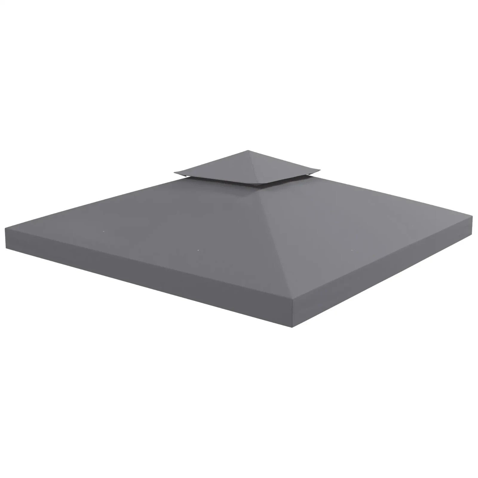 Gazebo Replacement Canopy Top Double Tier Pavilion Roof Polyester Deep Grey - Home and Garden Furniture Shop - rustic - furniture