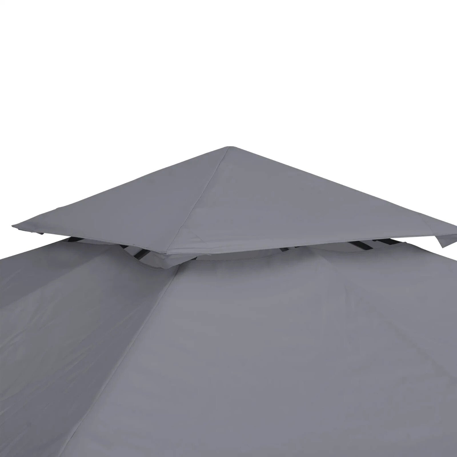 Gazebo Replacement Canopy Top Double Tier Pavilion Roof Polyester Deep Grey - Home and Garden Furniture Shop - rustic - furniture