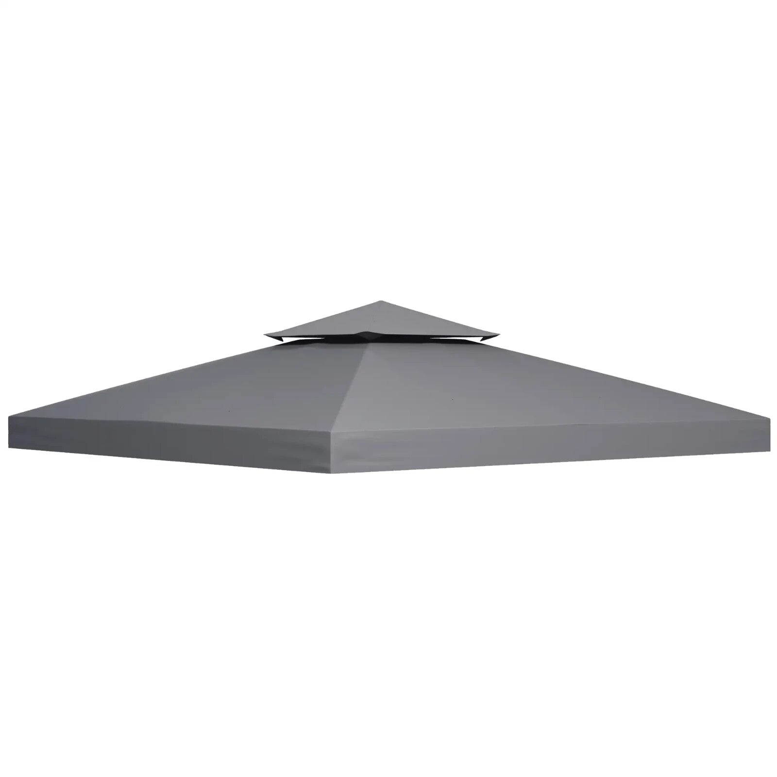 Gazebo Replacement Canopy Top Double Tier Pavilion Roof Polyester Deep Grey - Home and Garden Furniture Shop - rustic - furniture