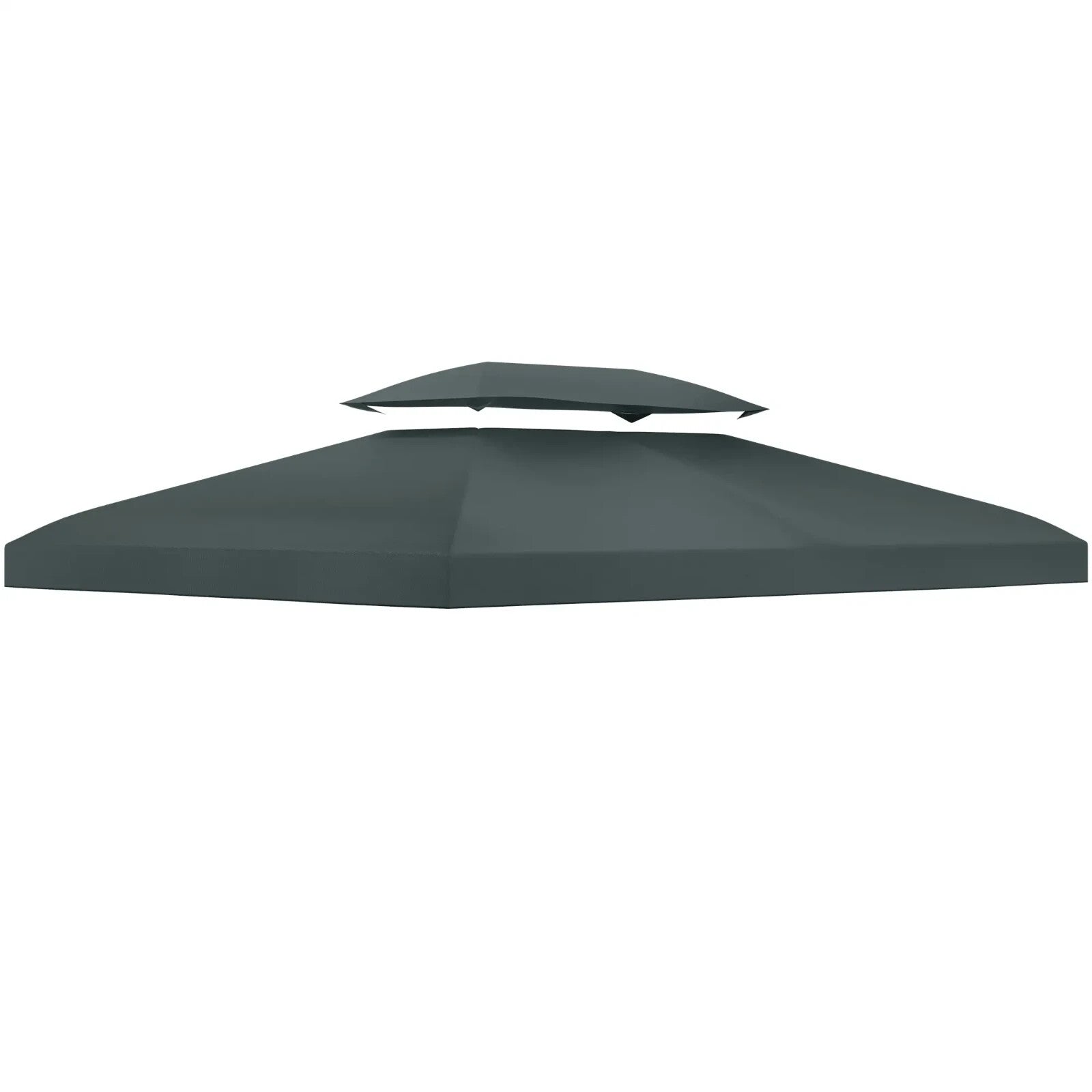 Gazebo Replacement Canopy Top Rectangular Two Tier Roof Water Resistant Grey - Home and Garden Furniture Shop - rustic - furniture