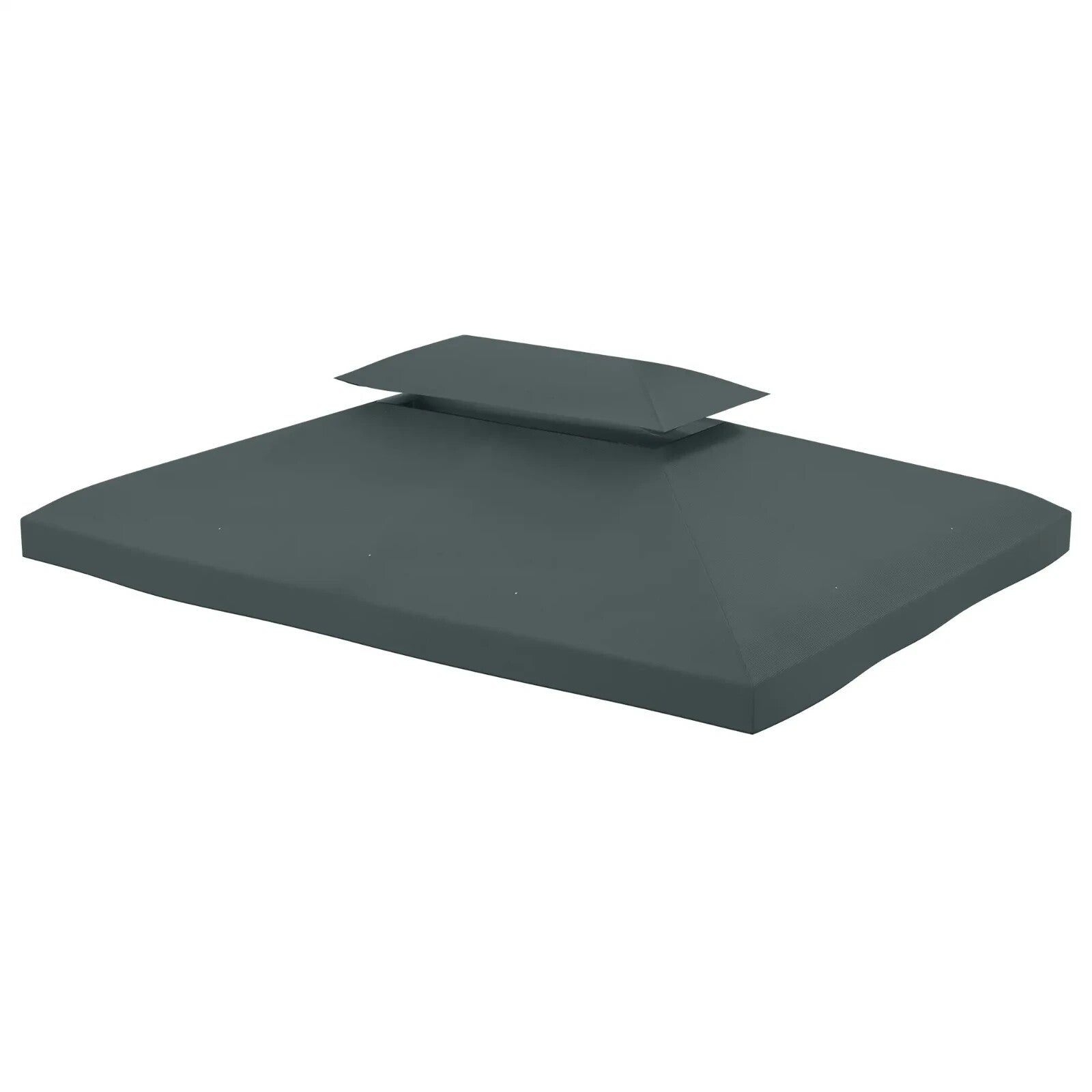 Gazebo Replacement Canopy Top Rectangular Two Tier Roof Water Resistant Grey - Home and Garden Furniture Shop - rustic - furniture