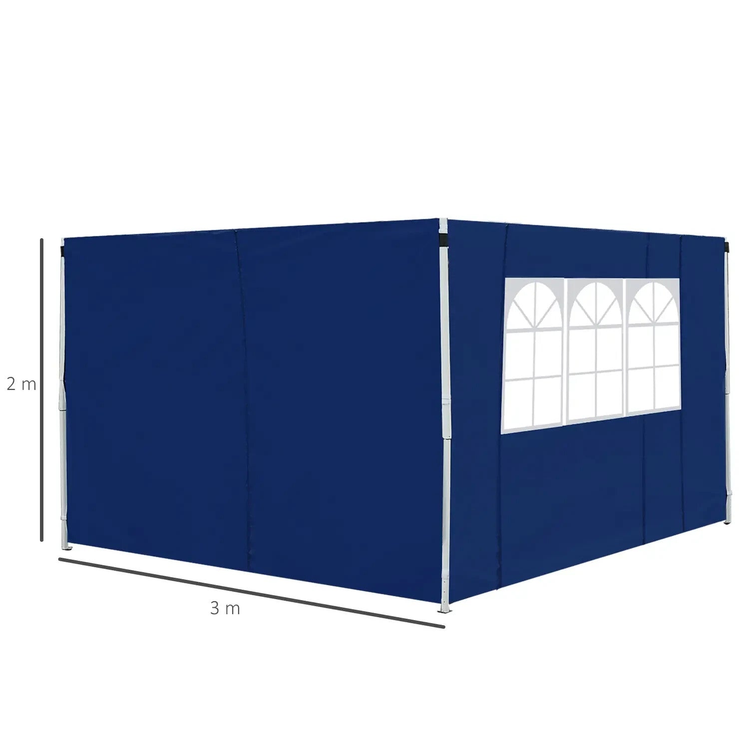 Gazebo Side Wall Panel 2 - Piece Replaceable Weather - Resistant with Window Blue - Home and Garden Furniture Shop - rustic - furniture