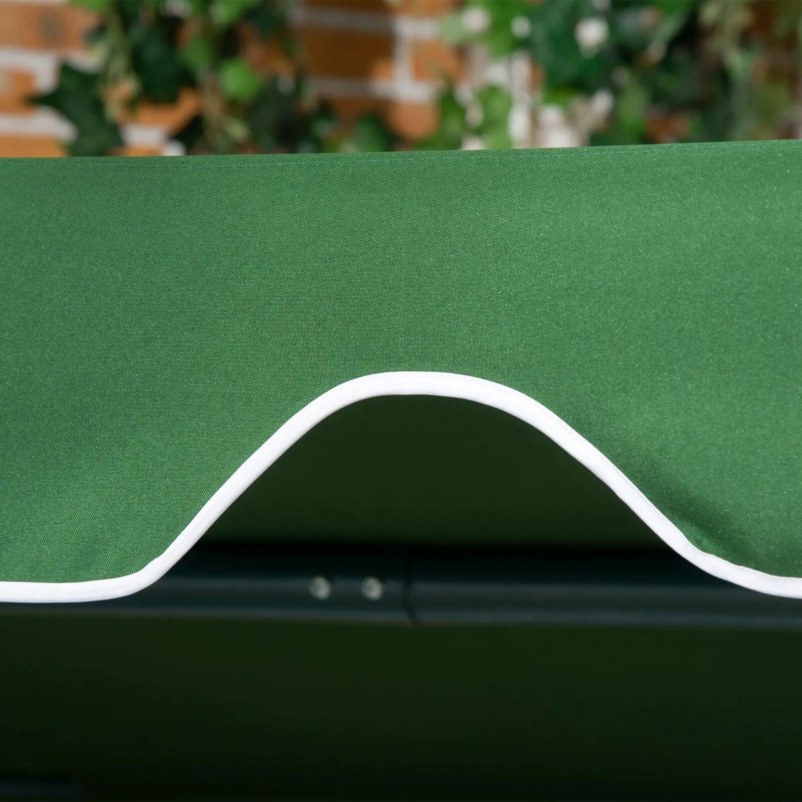 Green 3 Seater Garden Swing Chair Canopy Outdoor Patio Padded Seat Metal Frame - Home and Garden Furniture Shop - rustic - furniture