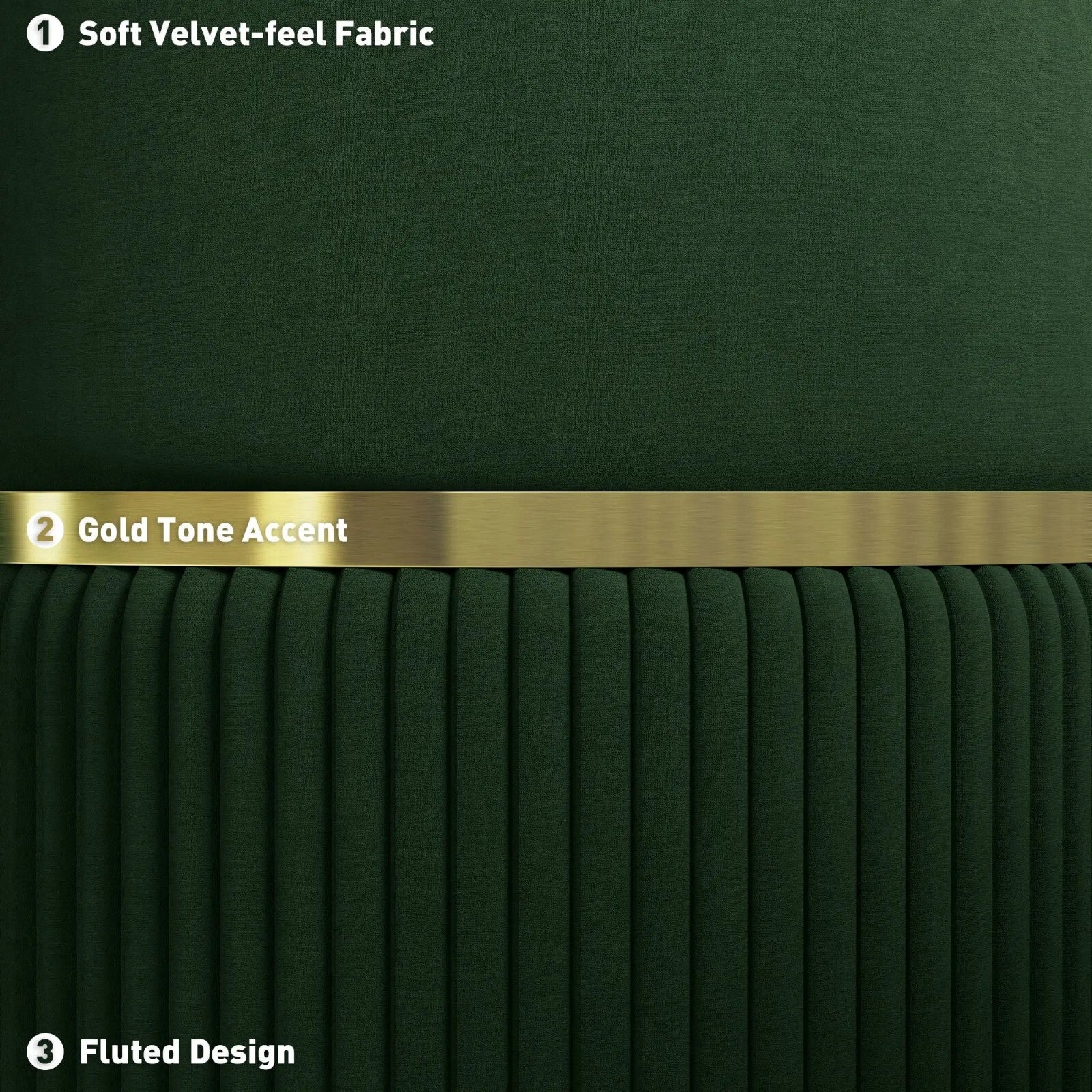 Green Round Pouffe Storage Footstool with Cushioned Top Padded Lid Ottoman Stool - Home and Garden Furniture Shop - rustic - furniture