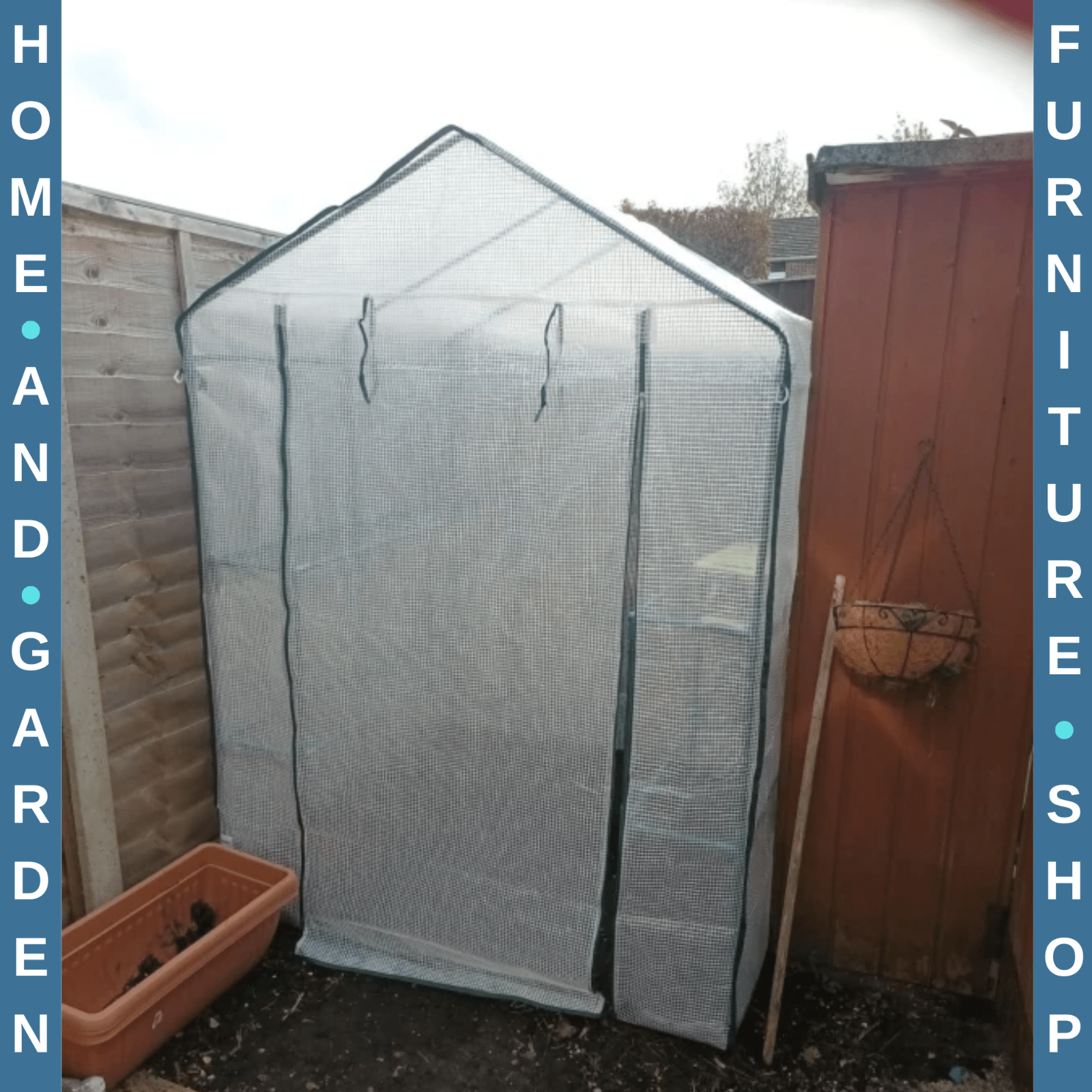 Greenhouse Replacement Cover 3 - Layer Walk - In with Roll - Up Door & Windows White - Home and Garden Furniture Shop - rustic - furniture