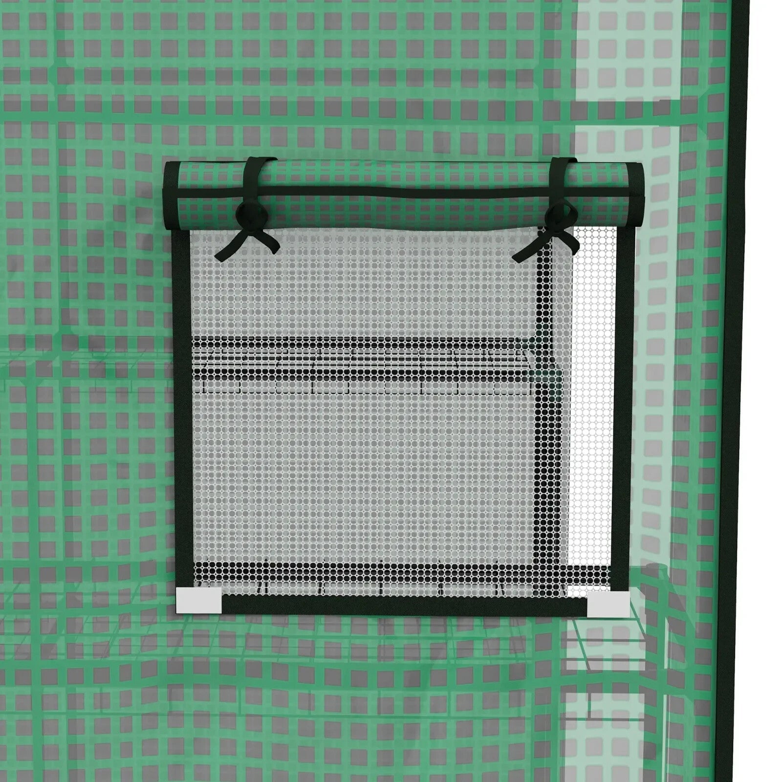 Greenhouse Replacement Cover 3 - Layer with Roll - Up Door & Mesh Windows Green - Home and Garden Furniture Shop - rustic - furniture